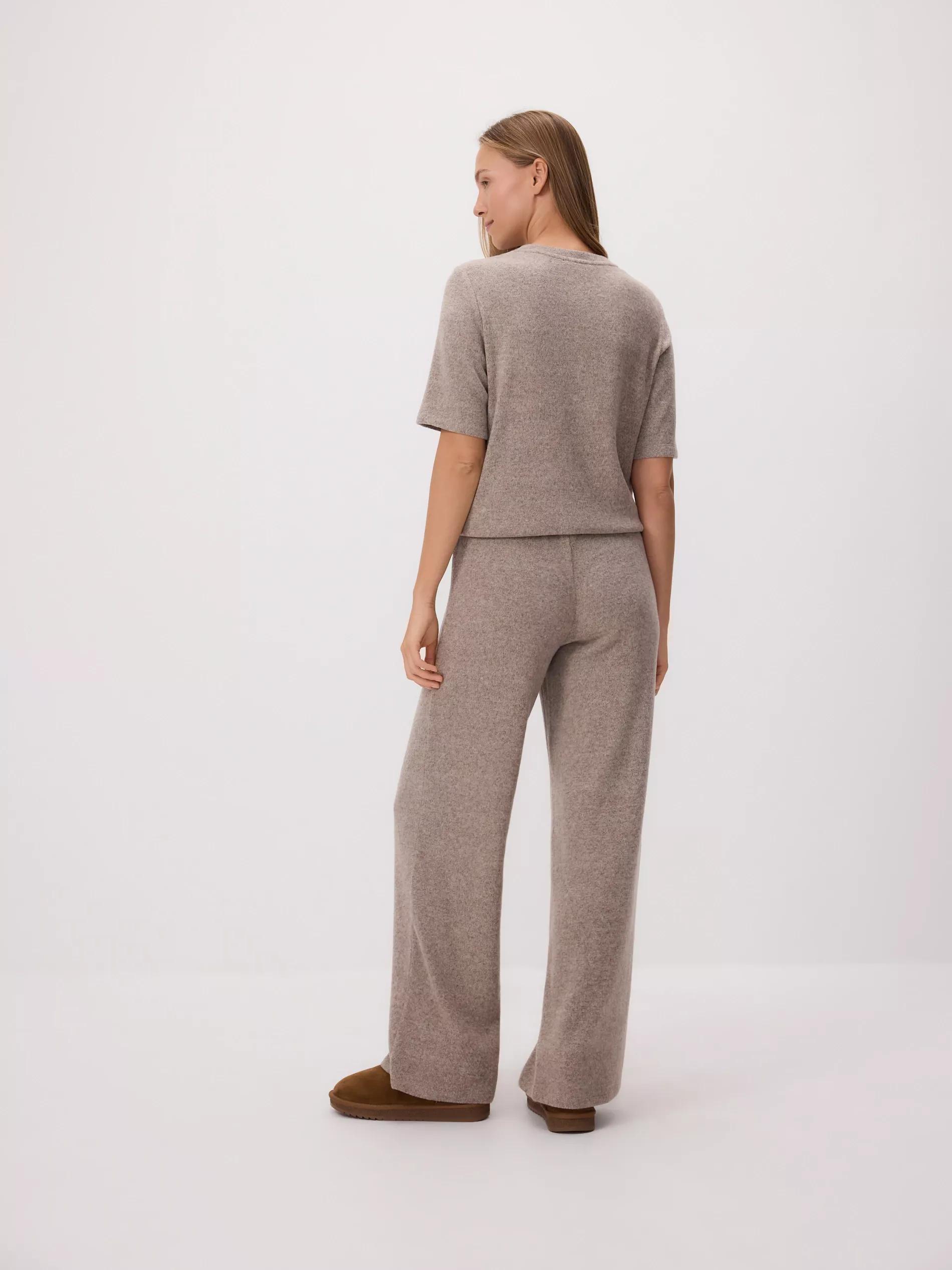 COFFEE Knit trousers with tie, Brown, large image number 2