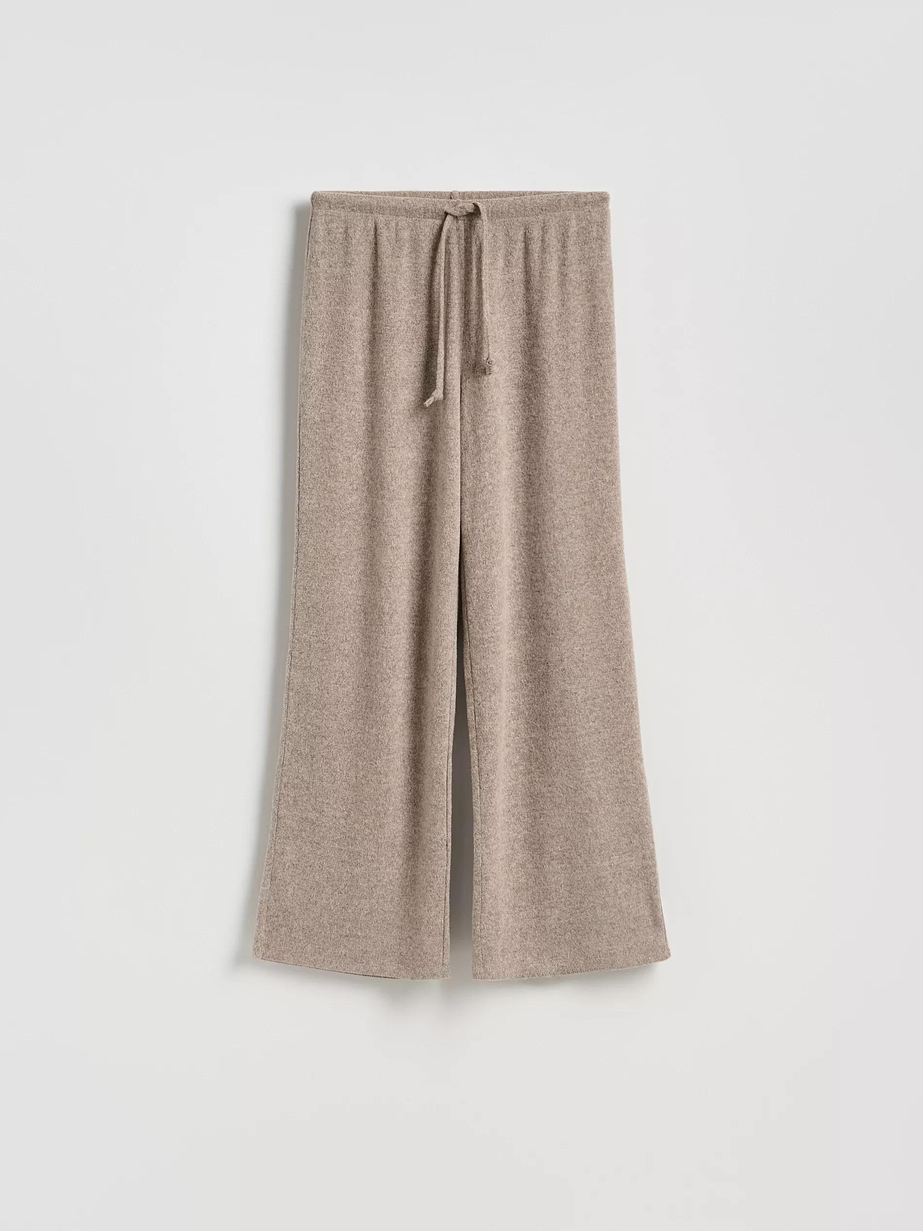 COFFEE Knit trousers with tie, Brown, large image number 3