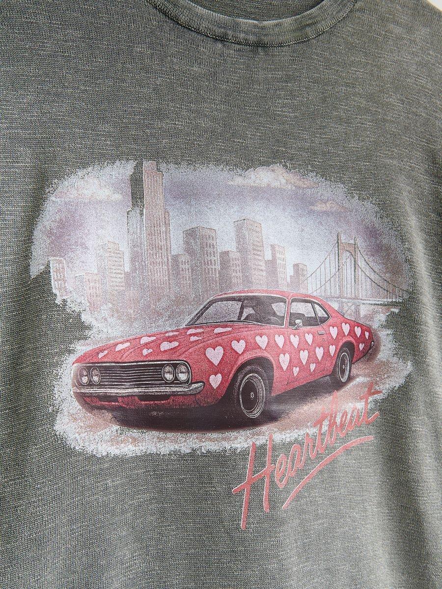 Grey T-Shirt With Print, Grey, large image number 1