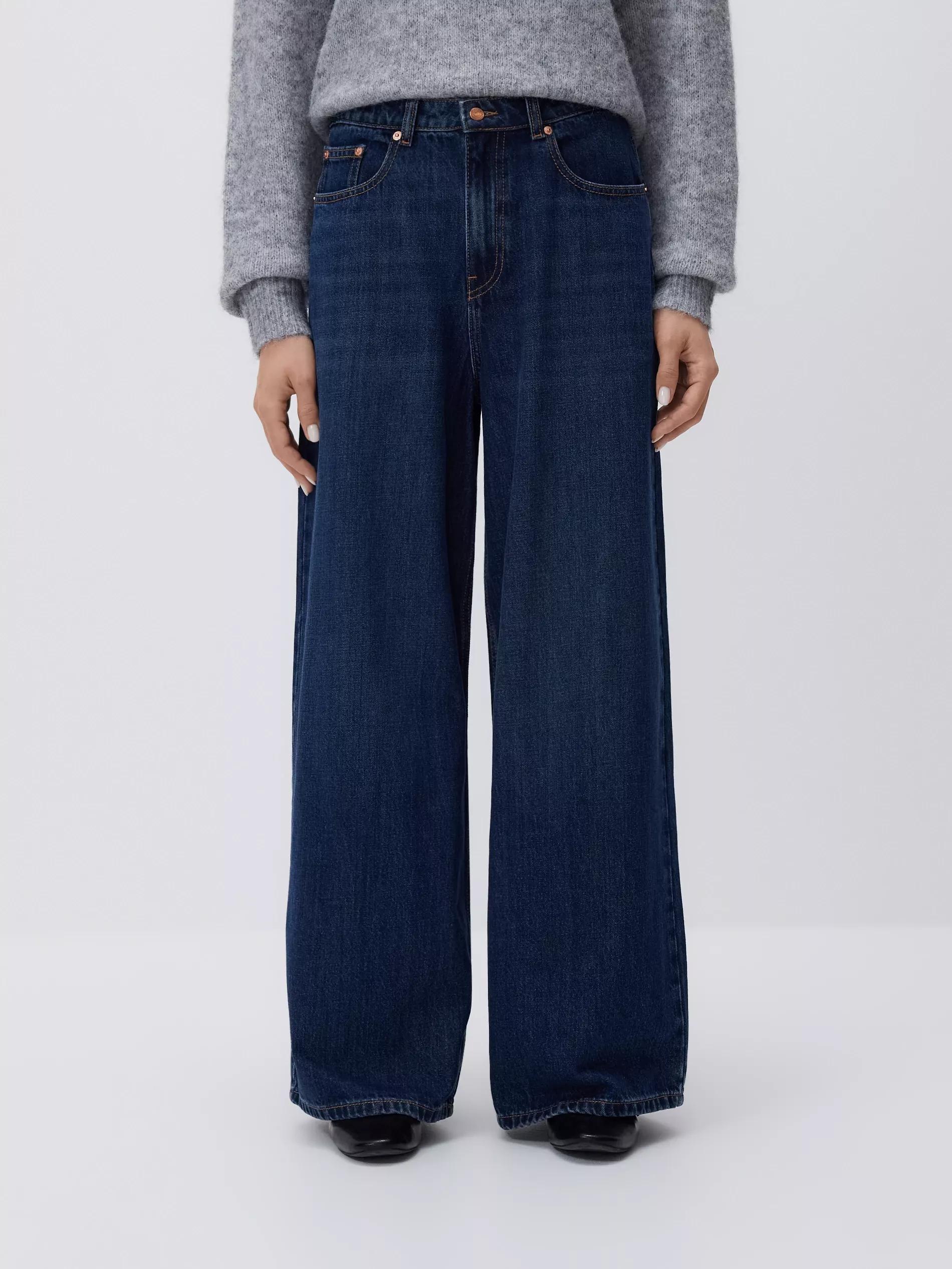 Navy Balloon Jeans, Navy, large image number 2