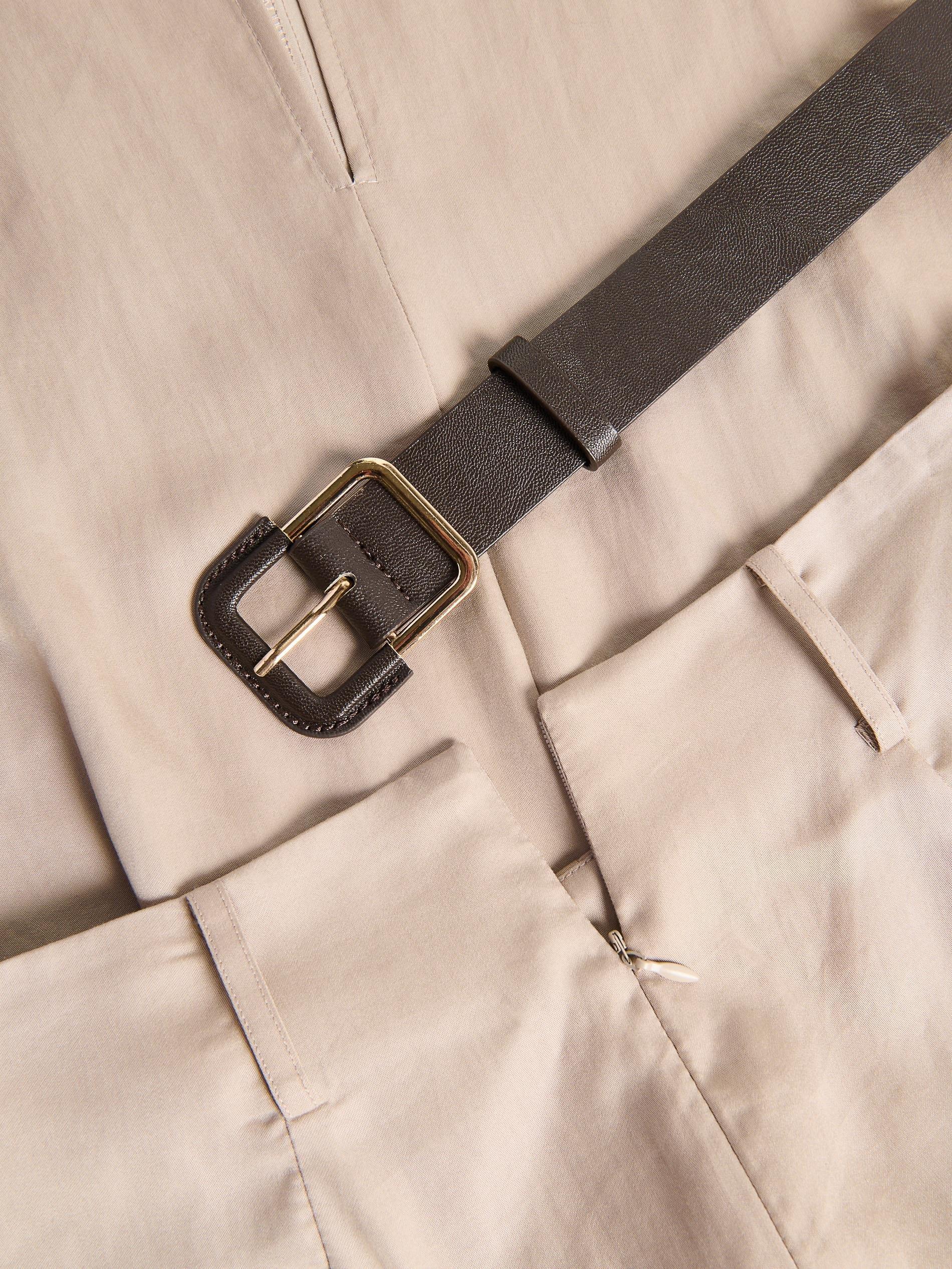 تنورة ميدي مع حزام بيج, Beige, large image number 5