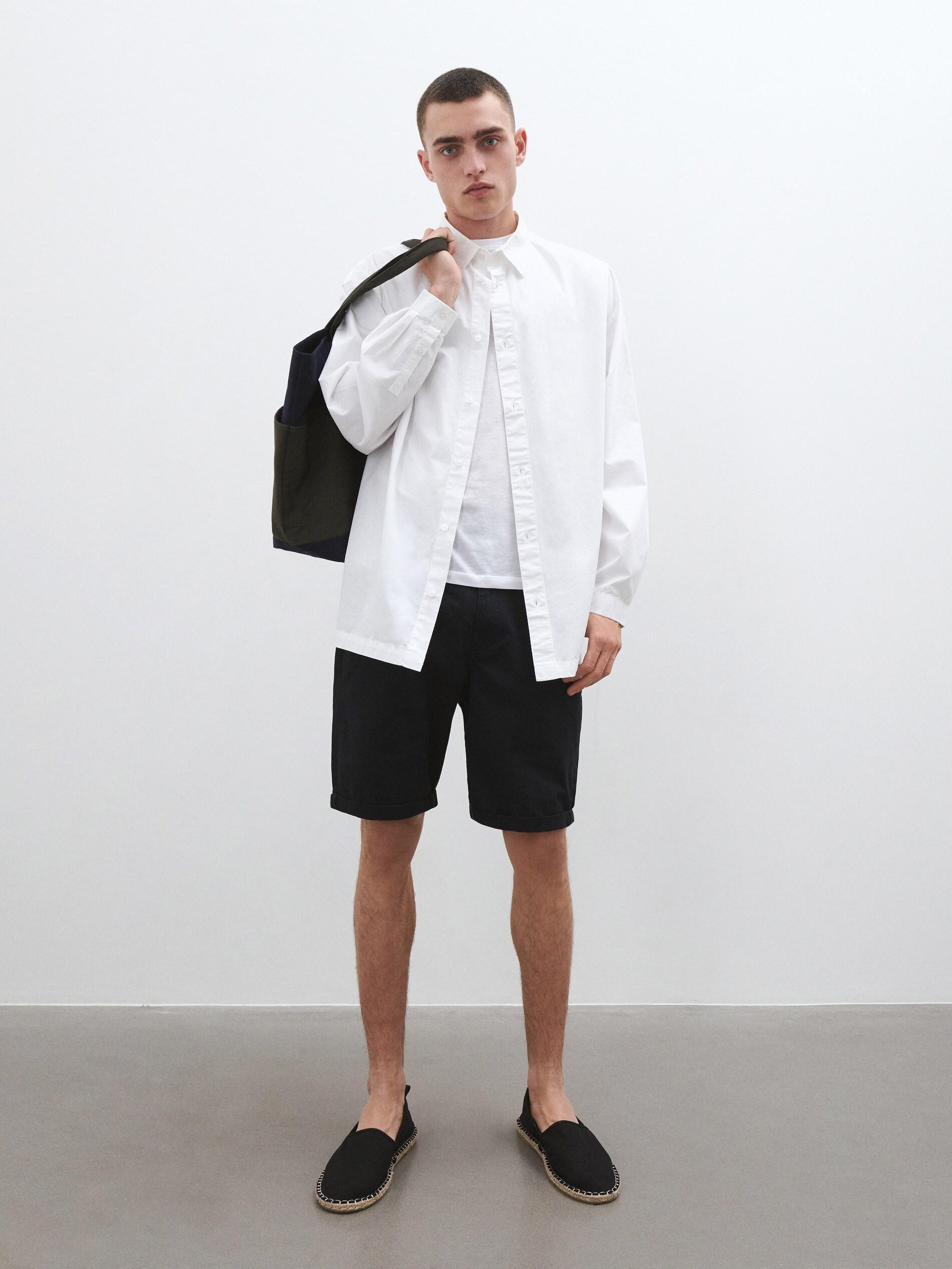 Navy Simple Chino Shorts, , large image number 0