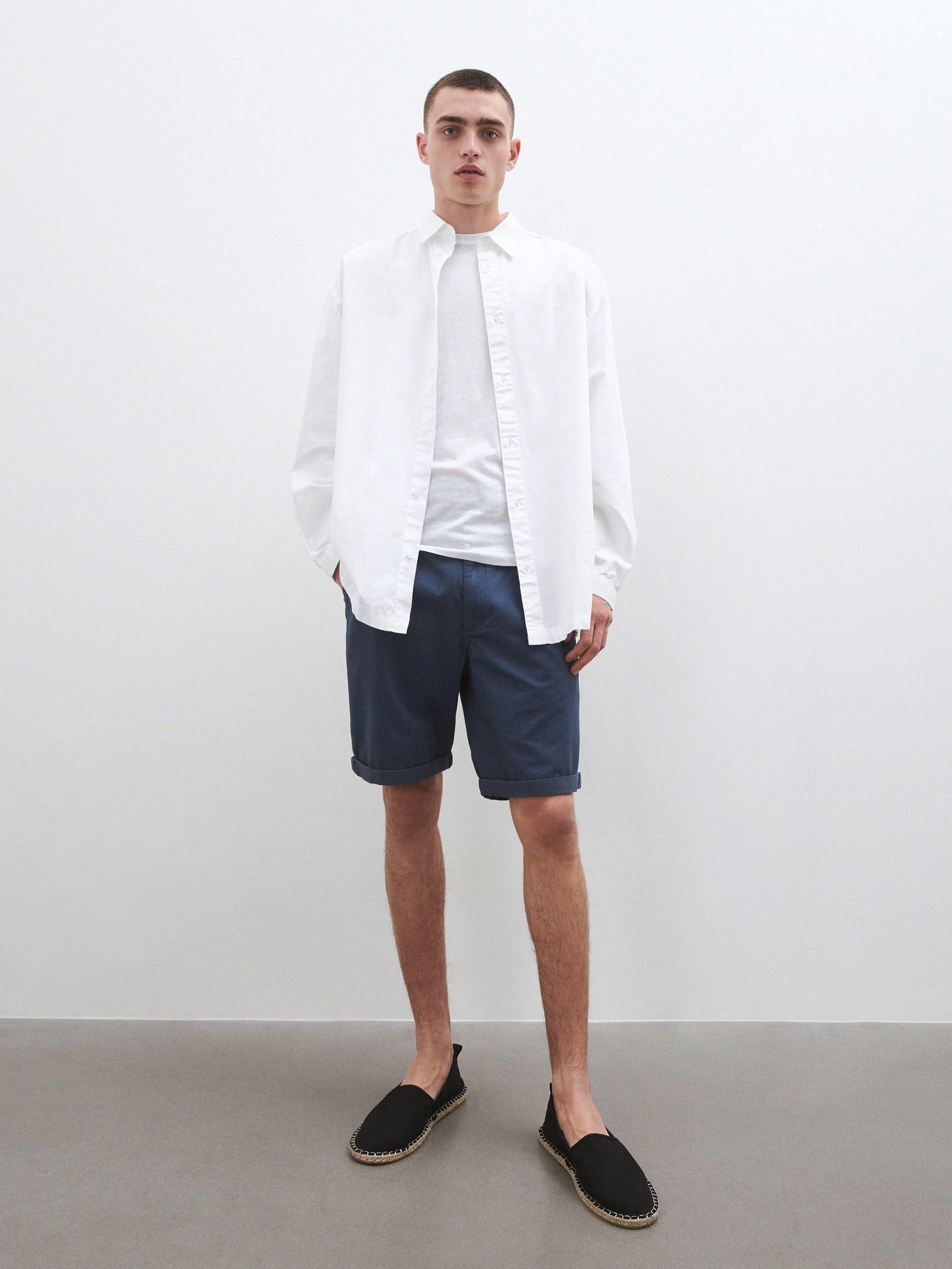 Green Simple Chino Shorts, , large image number 0
