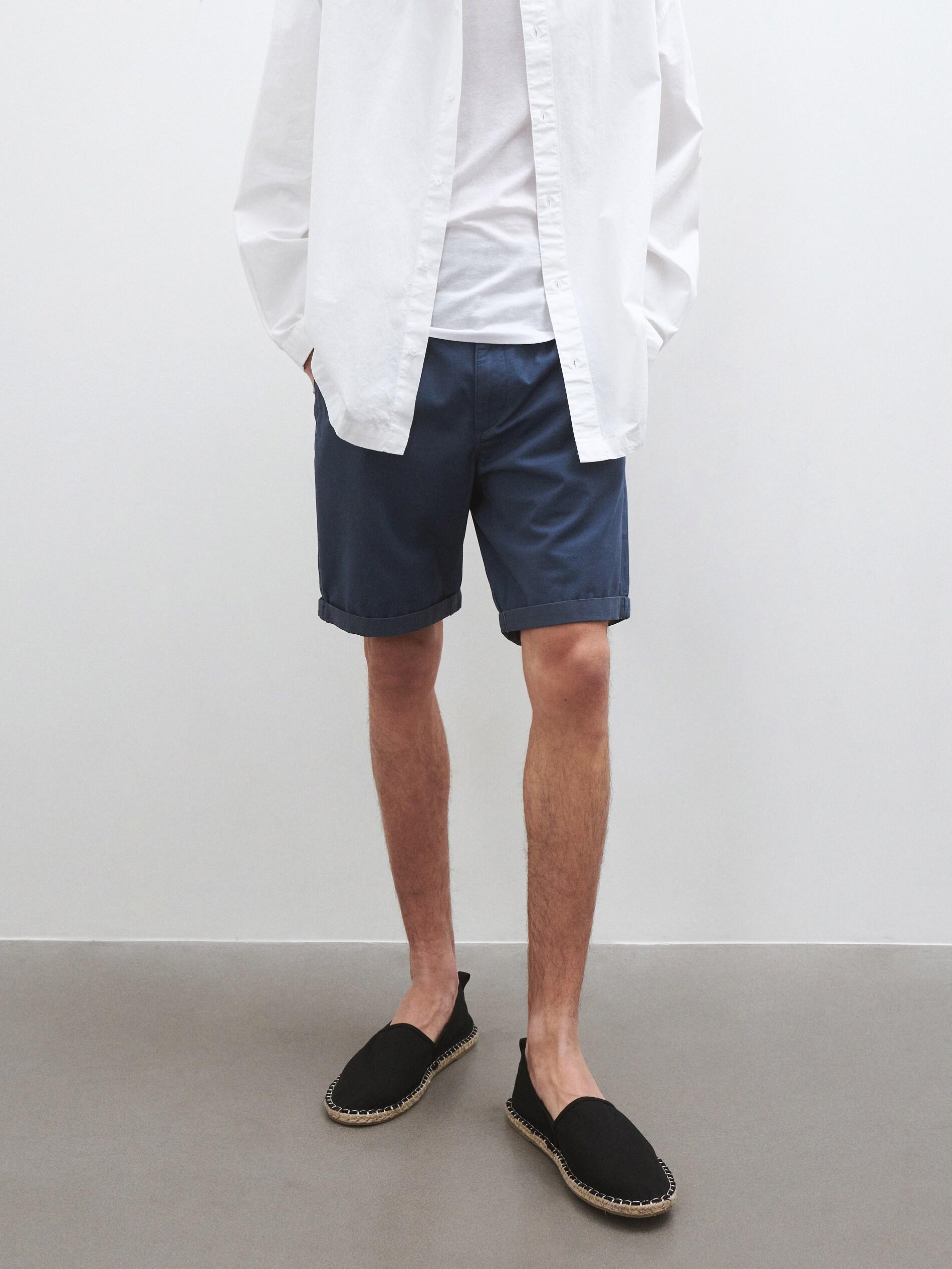 Green Simple Chino Shorts, , large image number 1