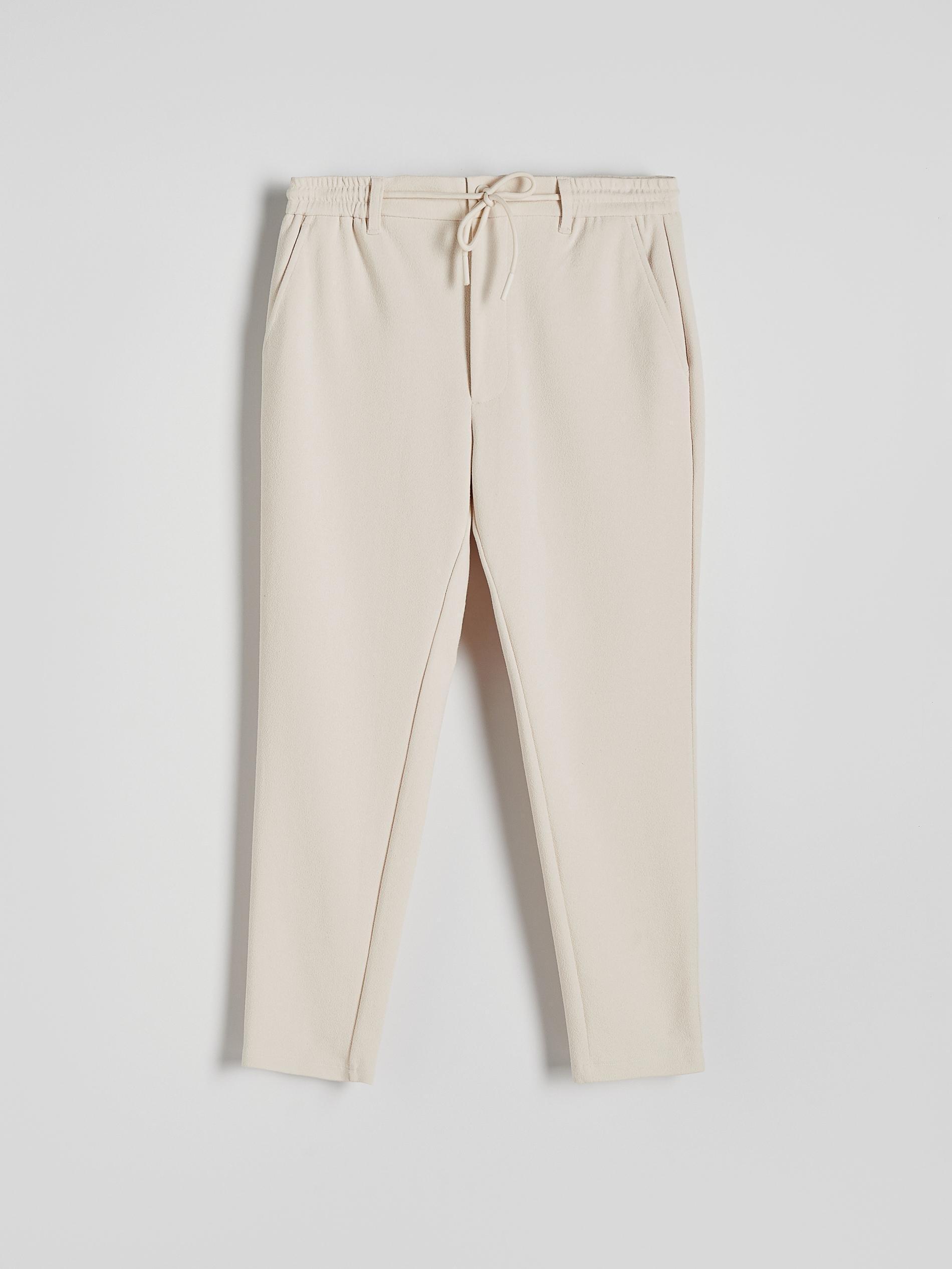 Cream Chino Slim Fit Trousers, , large image number 8