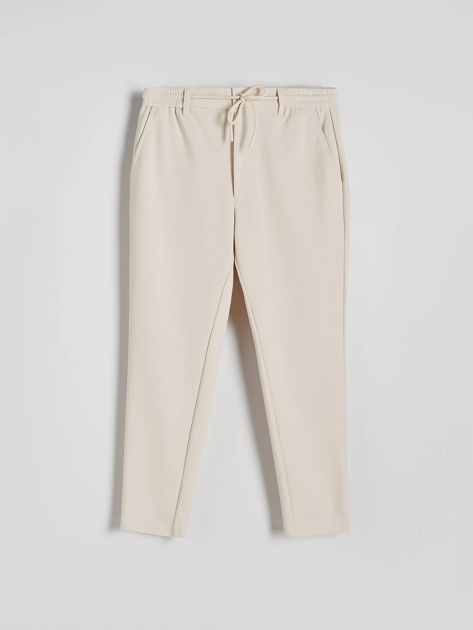 Cream Chino Slim Fit Trousers, , large image number 9