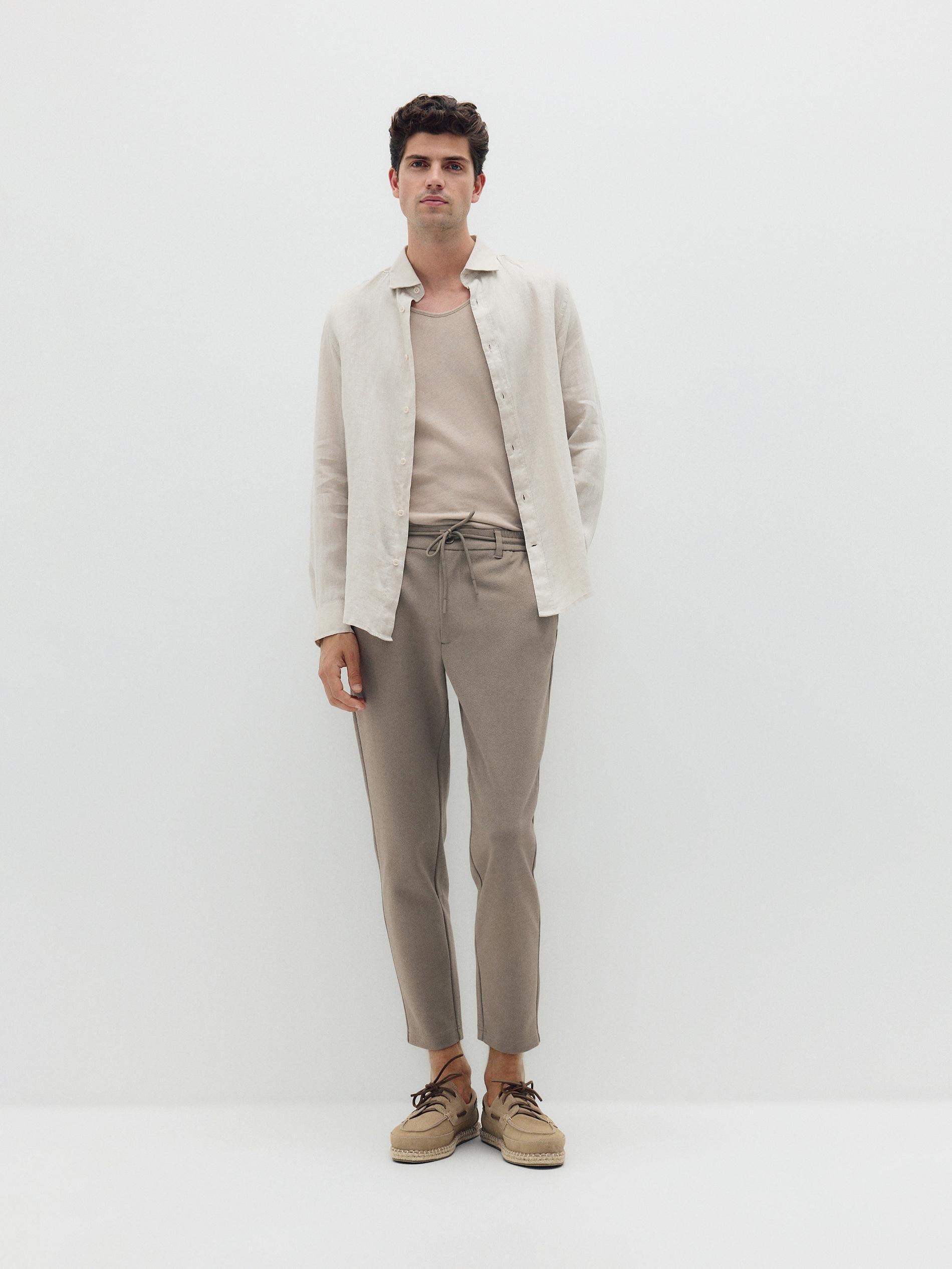 Green Chino Slim Fit Trousers, , large image number 1