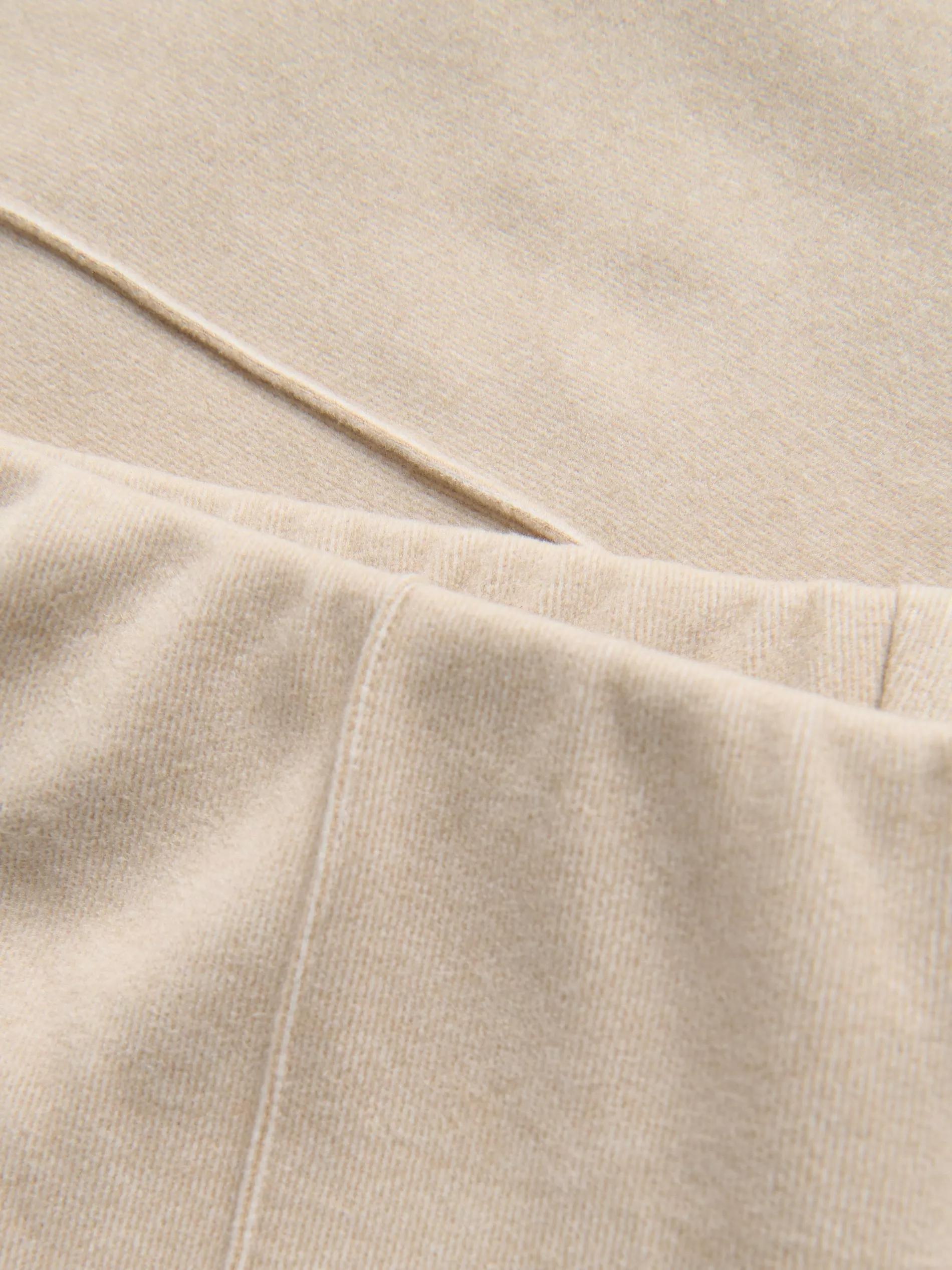 Beige Trousers With Stitching Details, Ivory, large image number 5