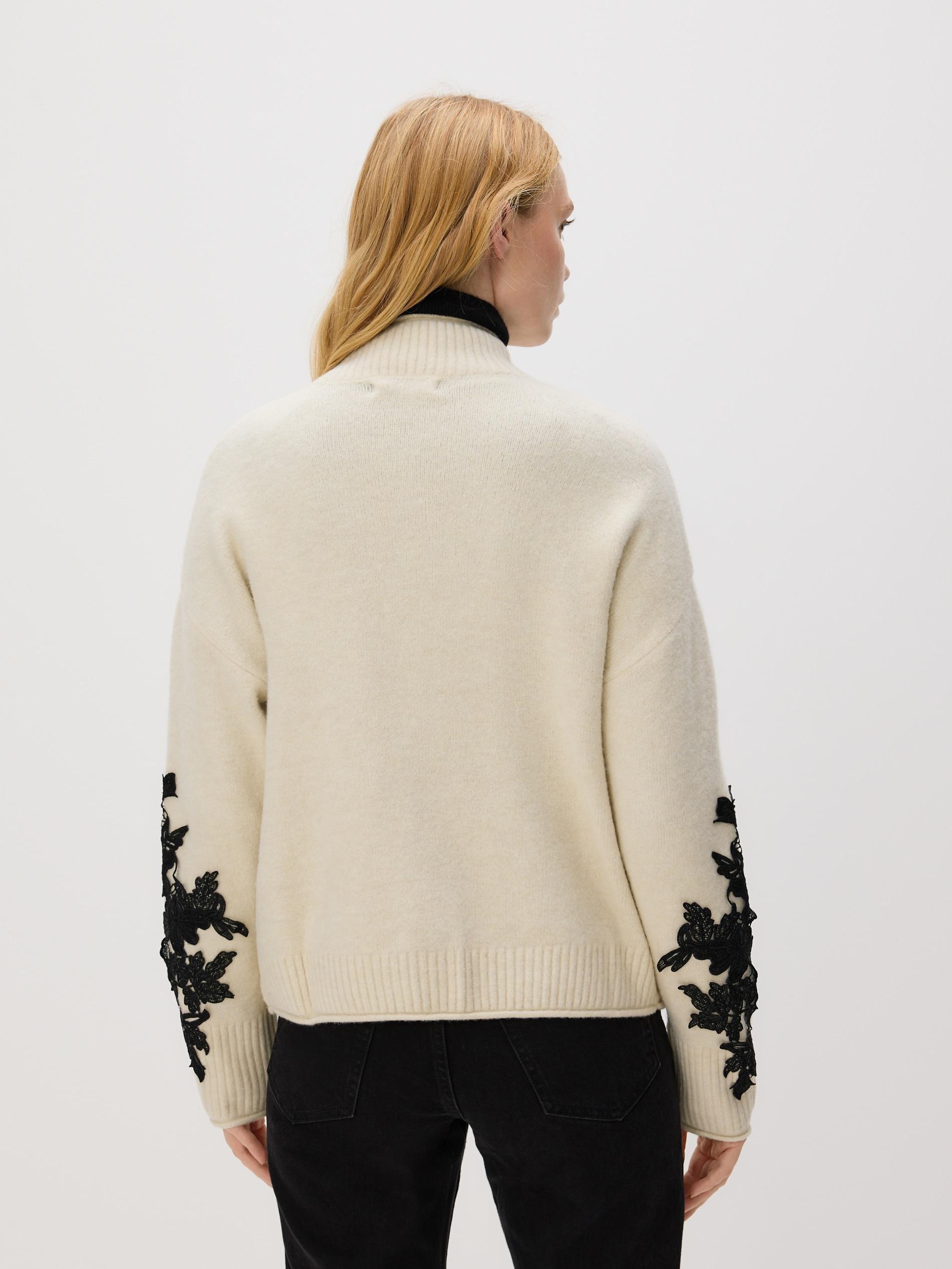 Beige Sweater, Ivory, large image number 3