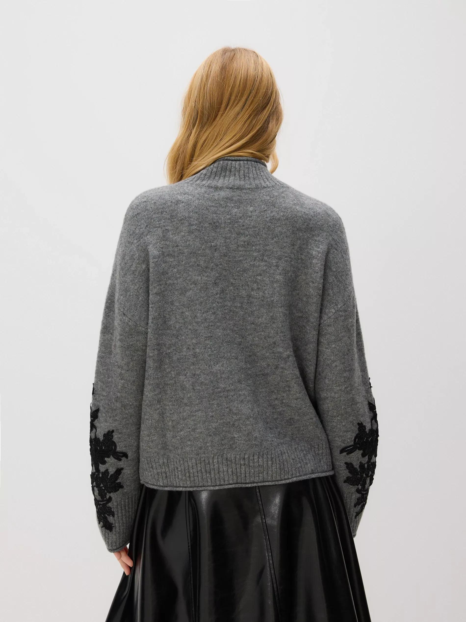Grey Jumper With Decorative Appliqu&oslash;&pound;&Acirc;&copy;, Grey, large image number 3