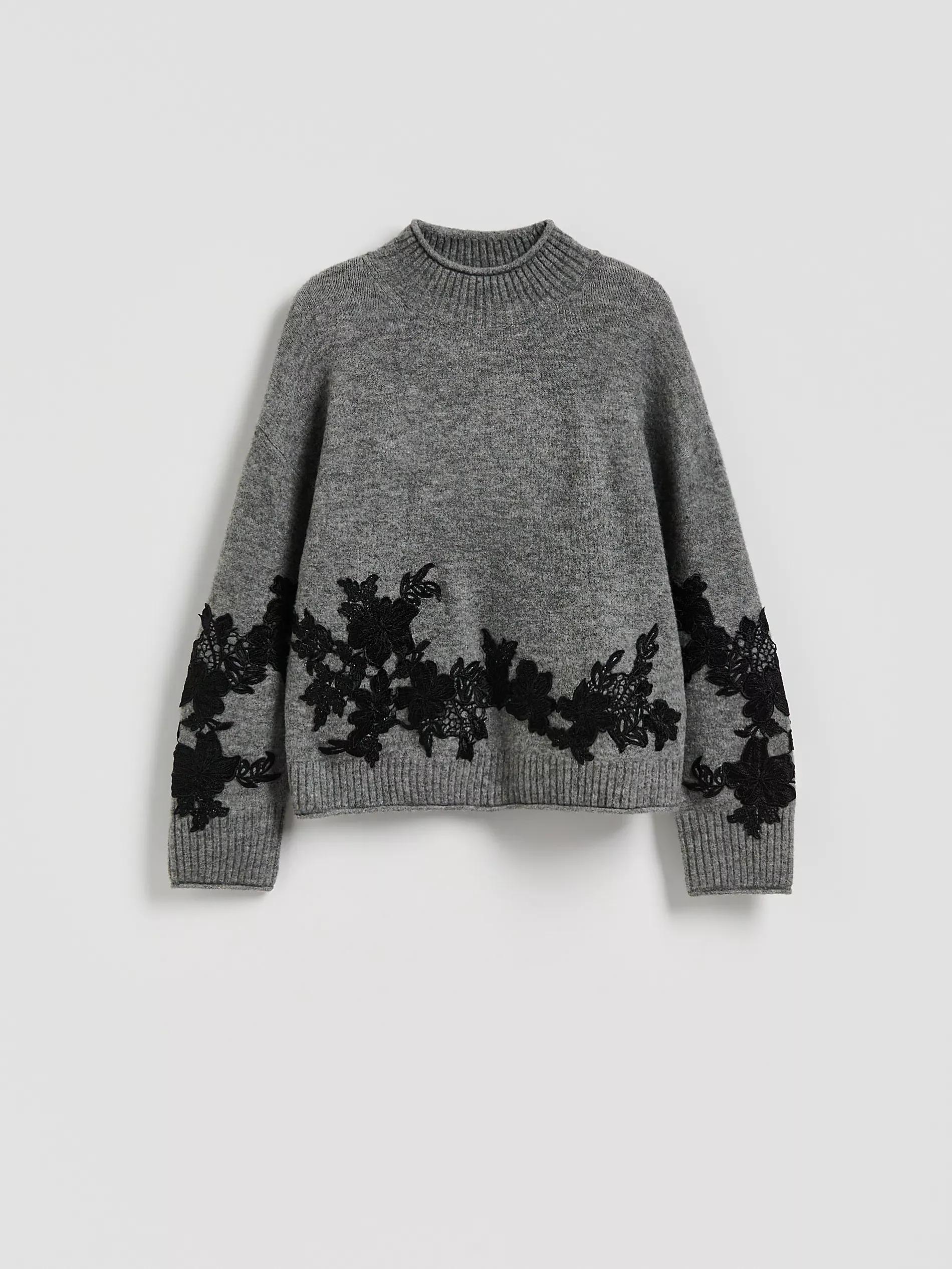 Grey Jumper With Decorative Appliqu&oslash;&pound;&Acirc;&copy;, Grey, large image number 4