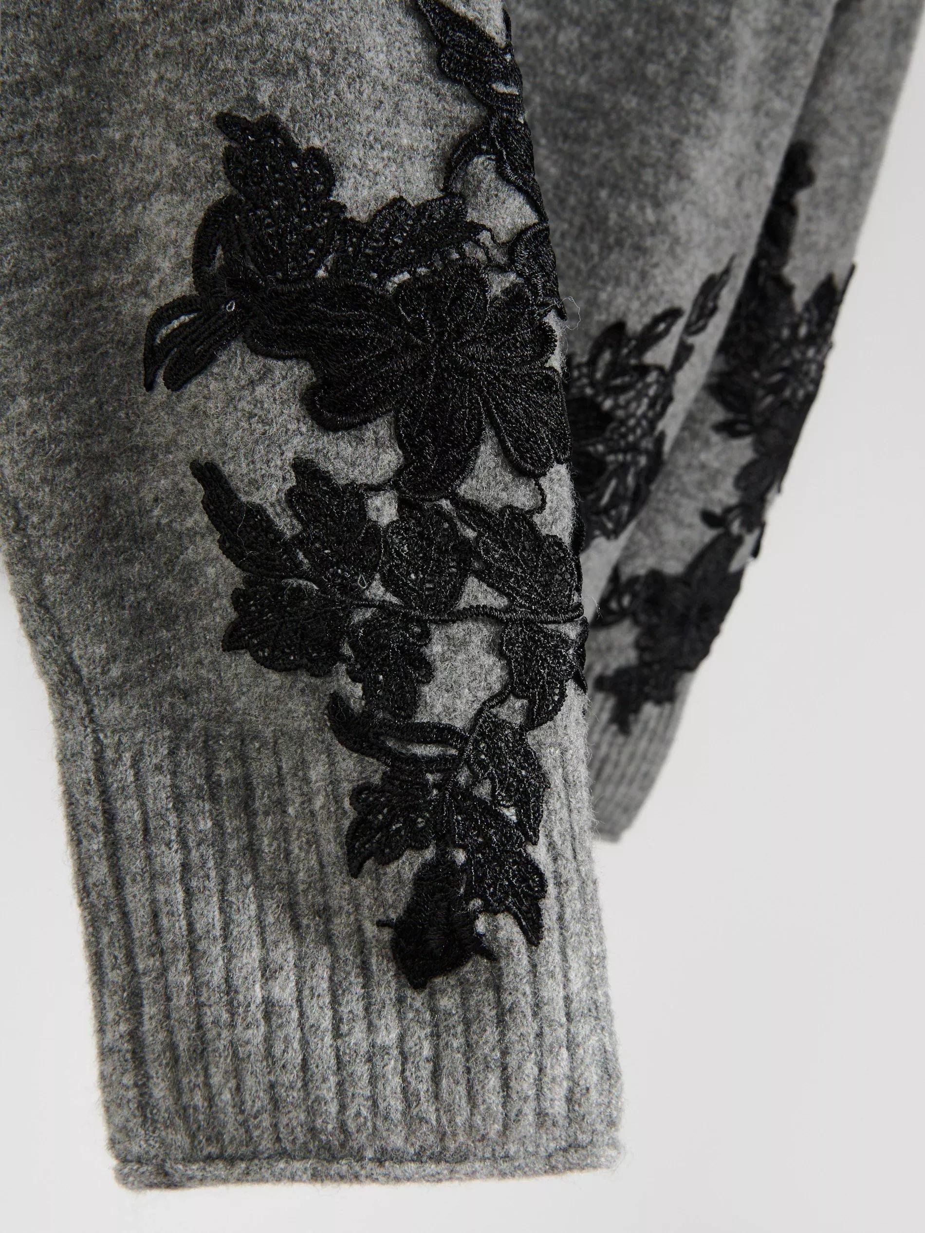 Grey Jumper With Decorative Appliqu&oslash;&pound;&Acirc;&copy;, Grey, large image number 5