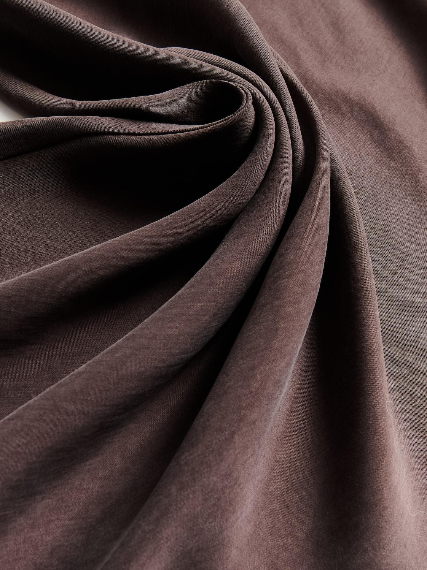 Brown Asymmetric Lyocell Skirt, Brown, large image number 4