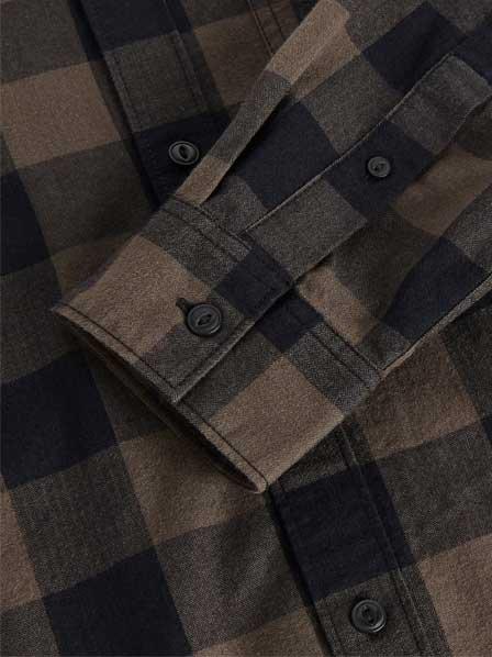Khaki Cotton Checked Shirt, Men, , large image number 6
