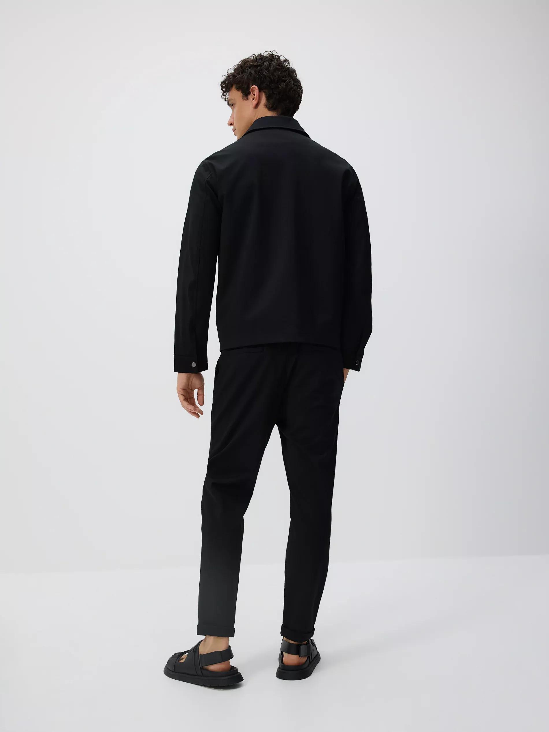 Black Slim Chino Pants, , large image number 3