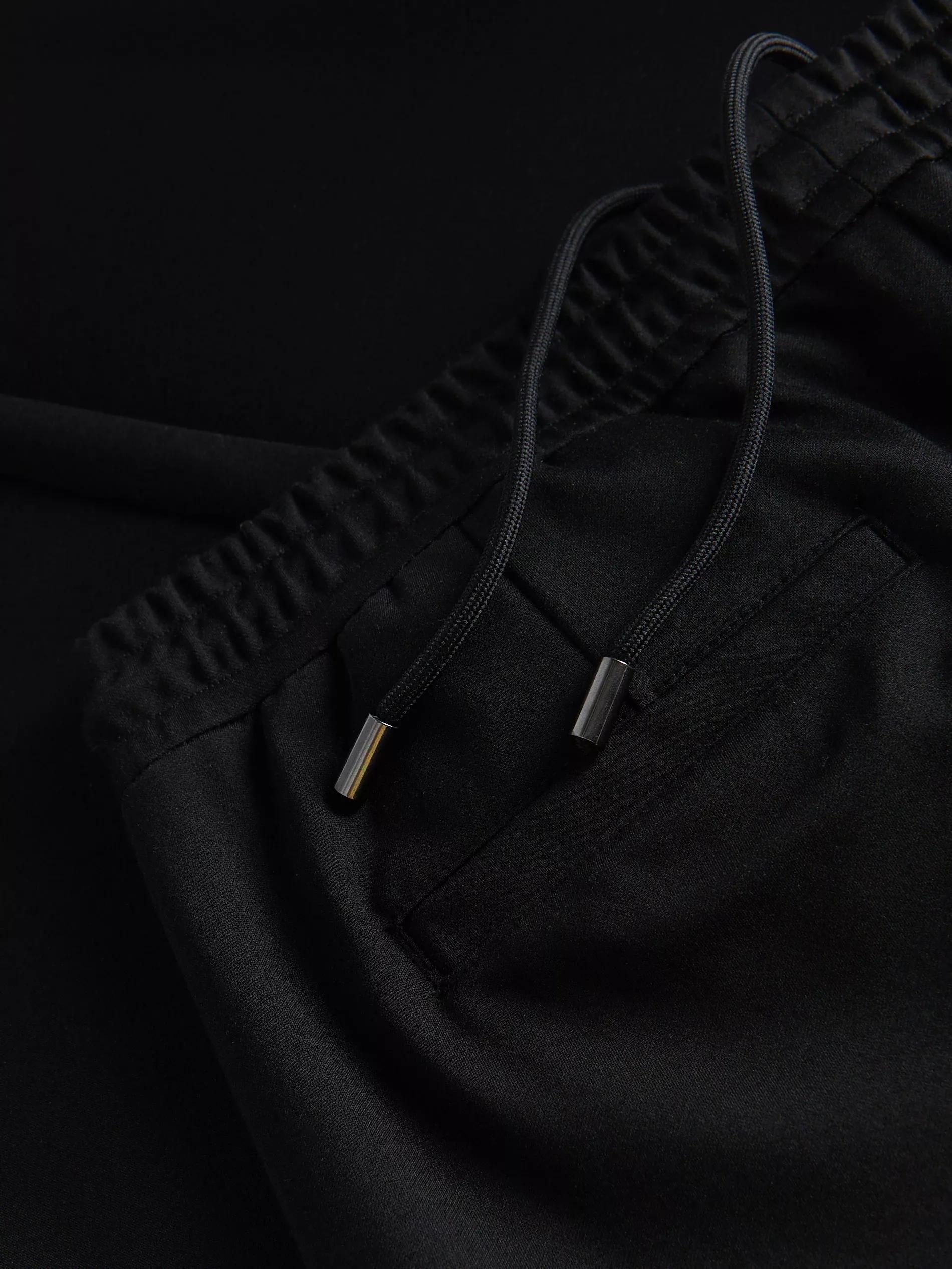 Black Slim Chino Pants, , large image number 5