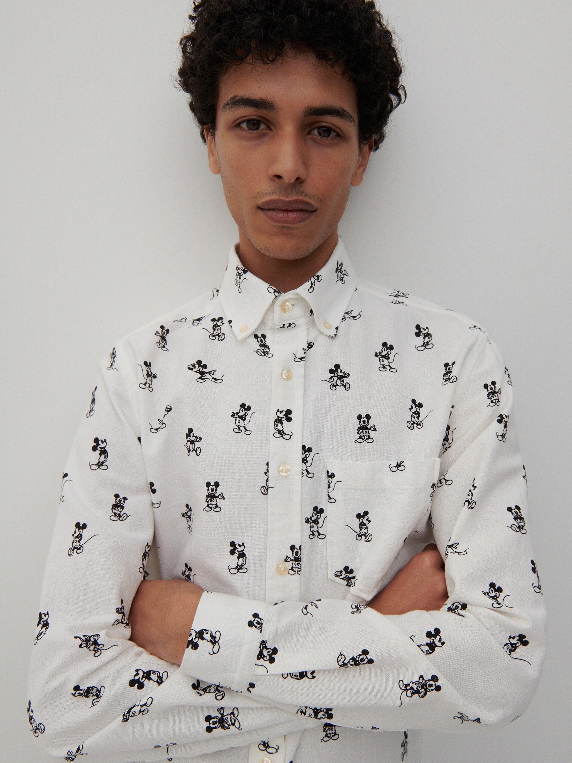 White Mickey Mouse Shirt, Men, , large image number 1