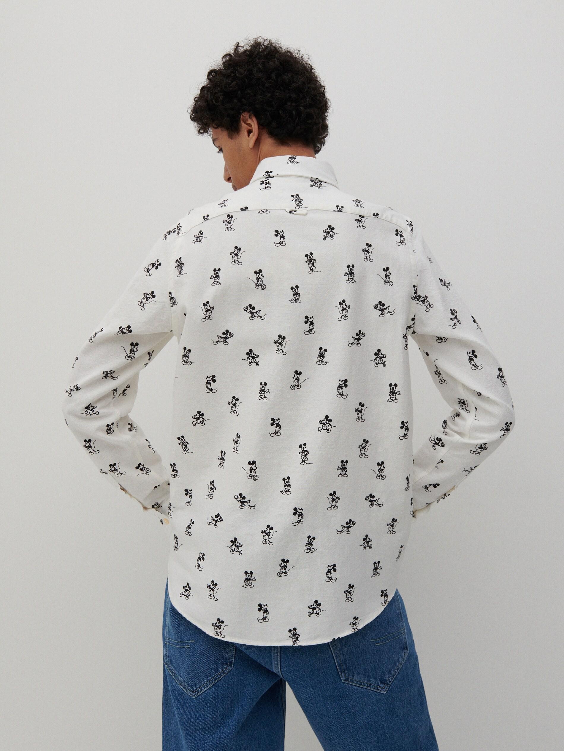 White Mickey Mouse Shirt, Men, , large image number 2