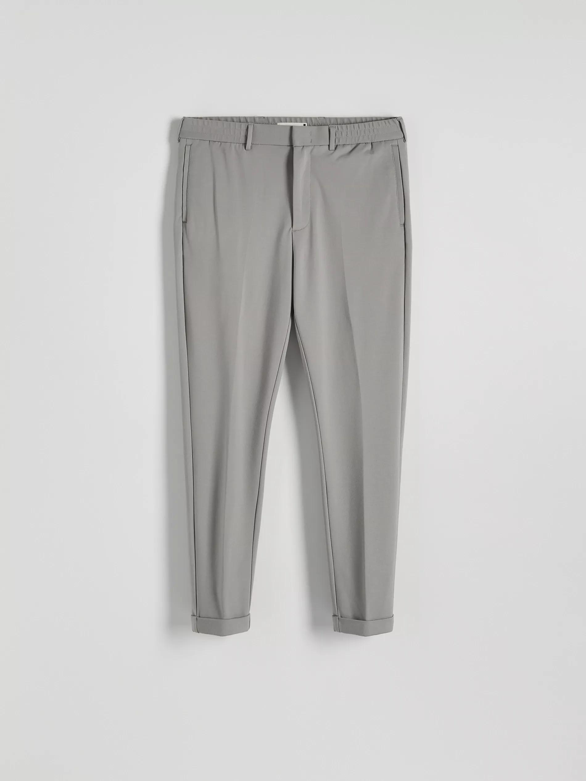 Grey Chino Slim Trousers, , large image number 0