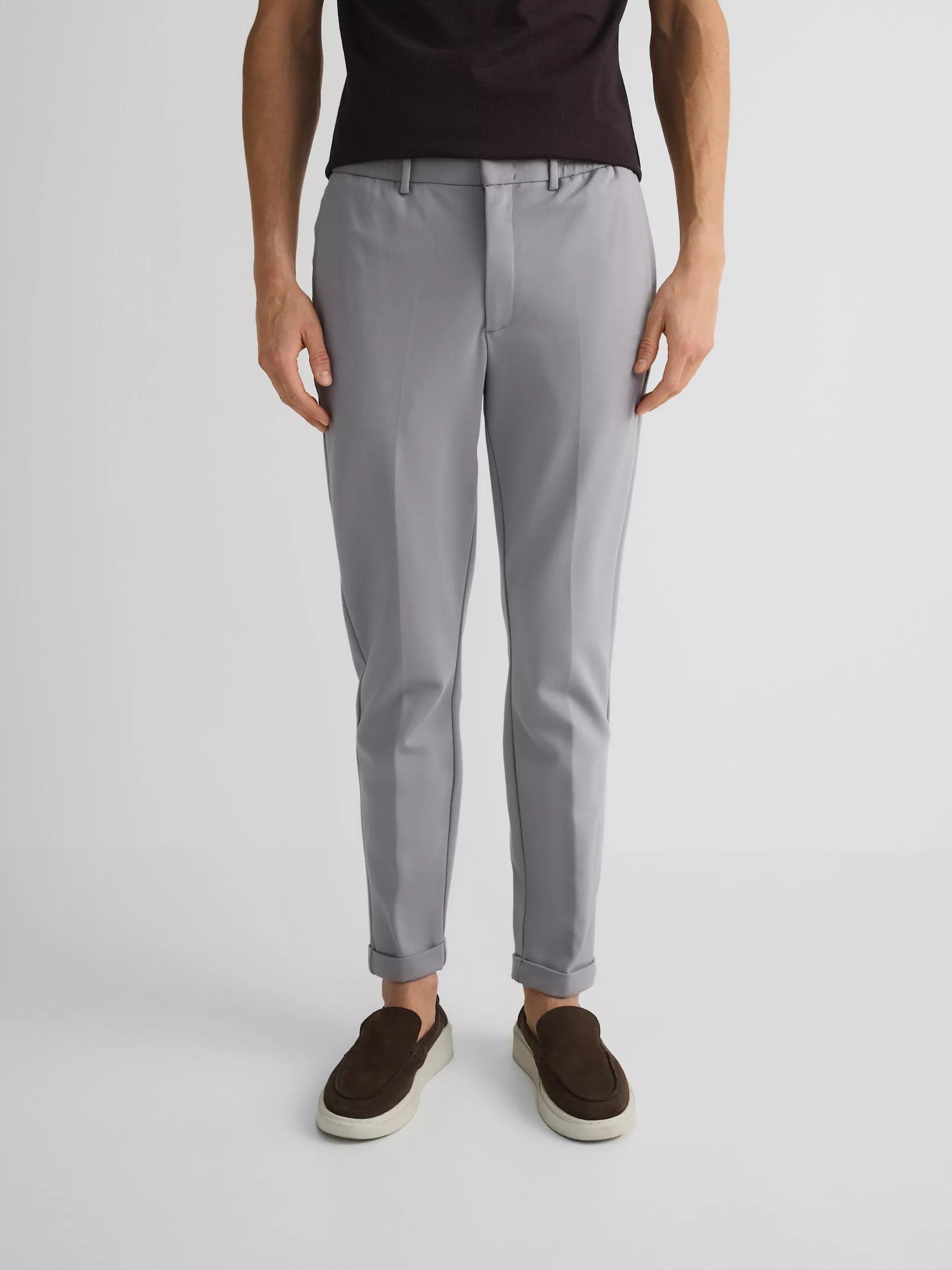 Grey Chino Slim Trousers, Light grey, large image number 3