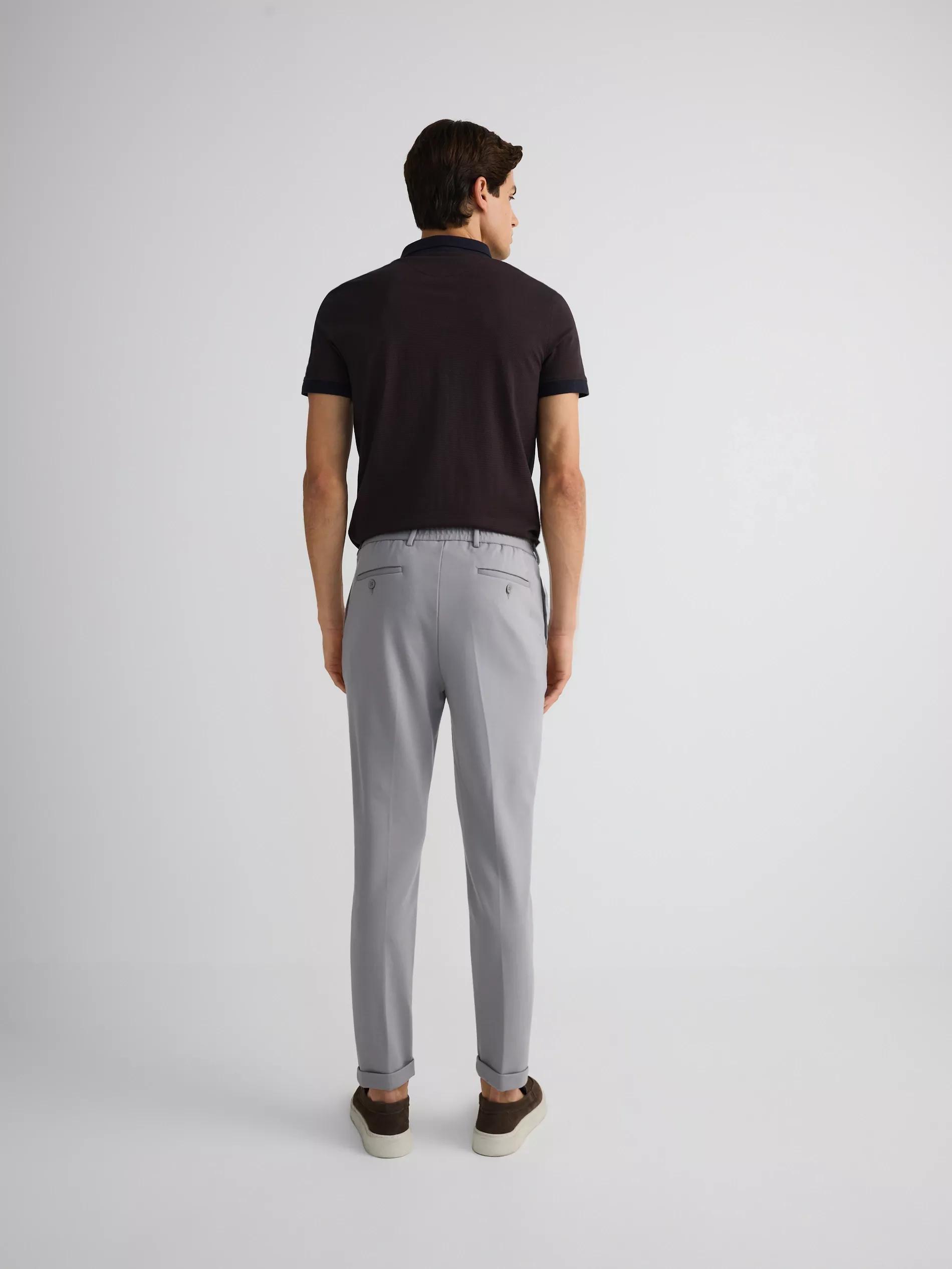 Grey Chino Slim Trousers, Light grey, large image number 4