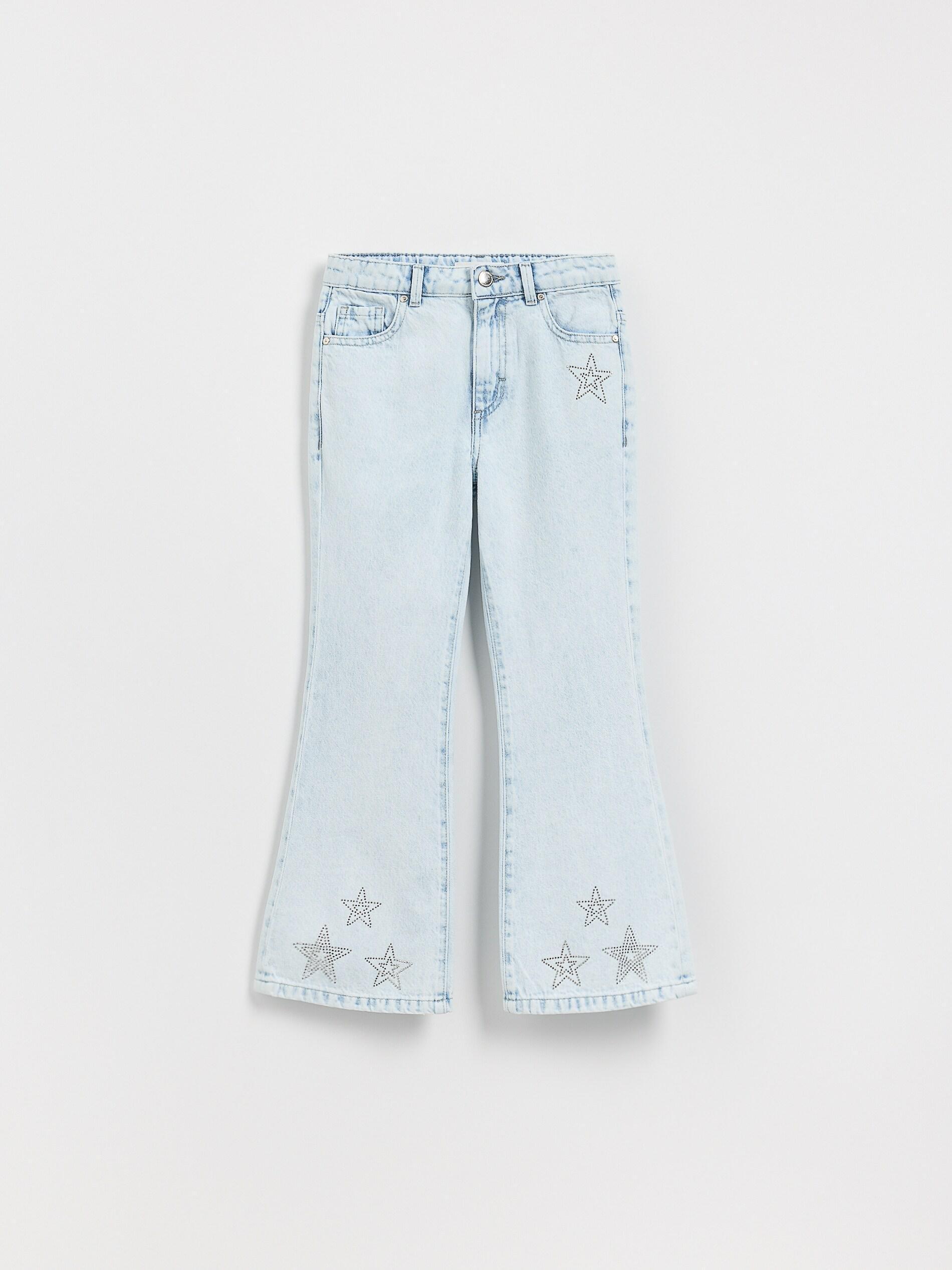 Blue Jeans Trousers, Kids Girl, Blue, large image number 0