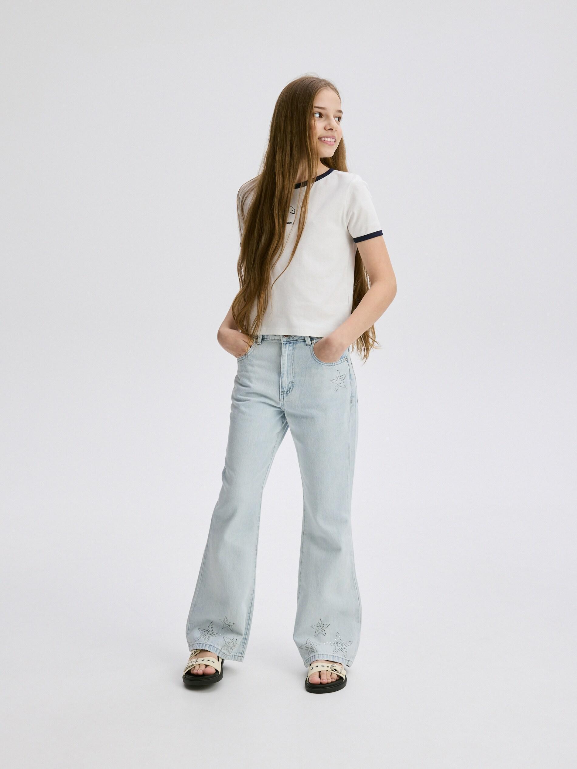 Blue Jeans Trousers, Kids Girl, Blue, large image number 2