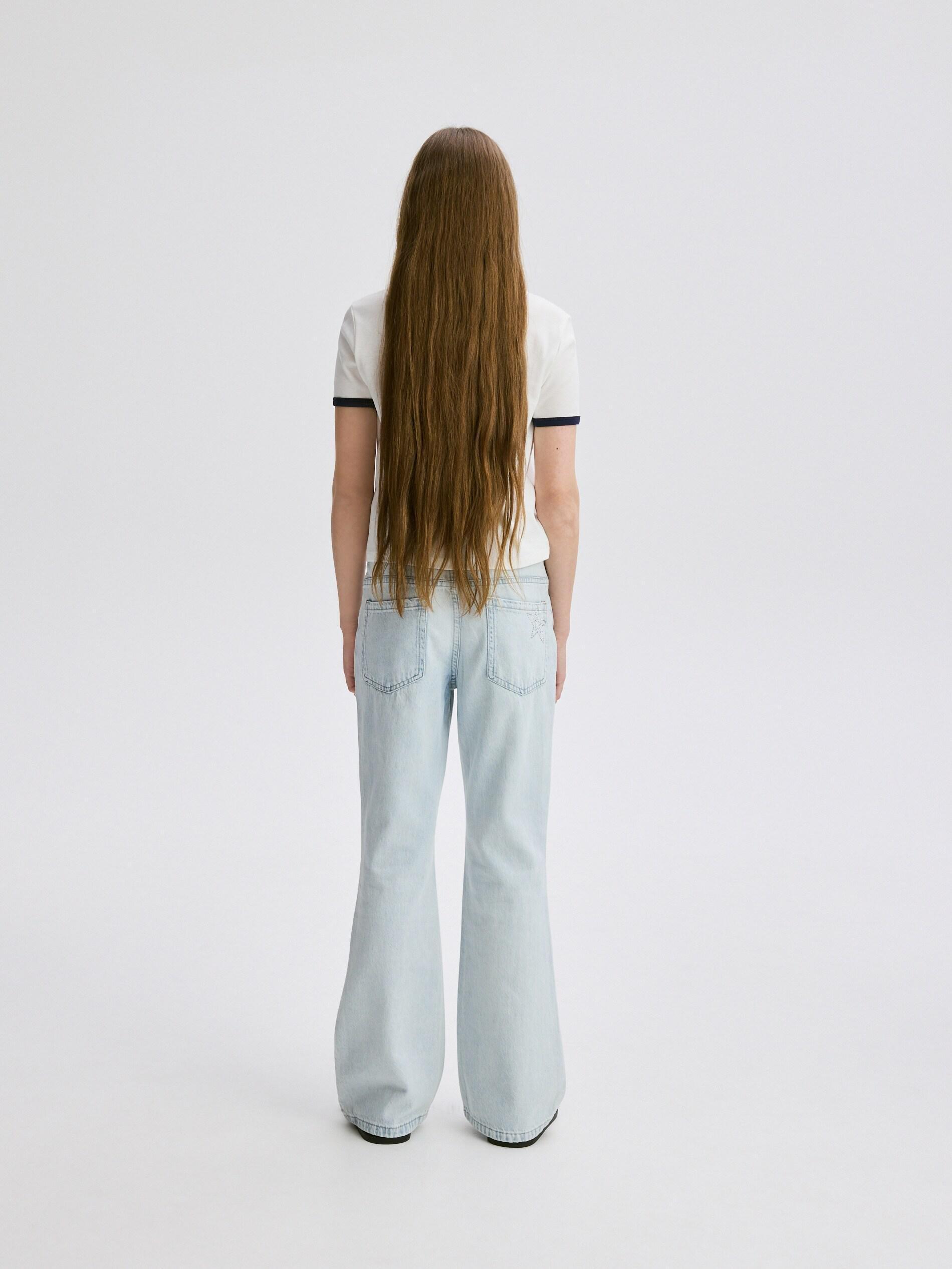 Blue Jeans Trousers, Kids Girl, Blue, large image number 4