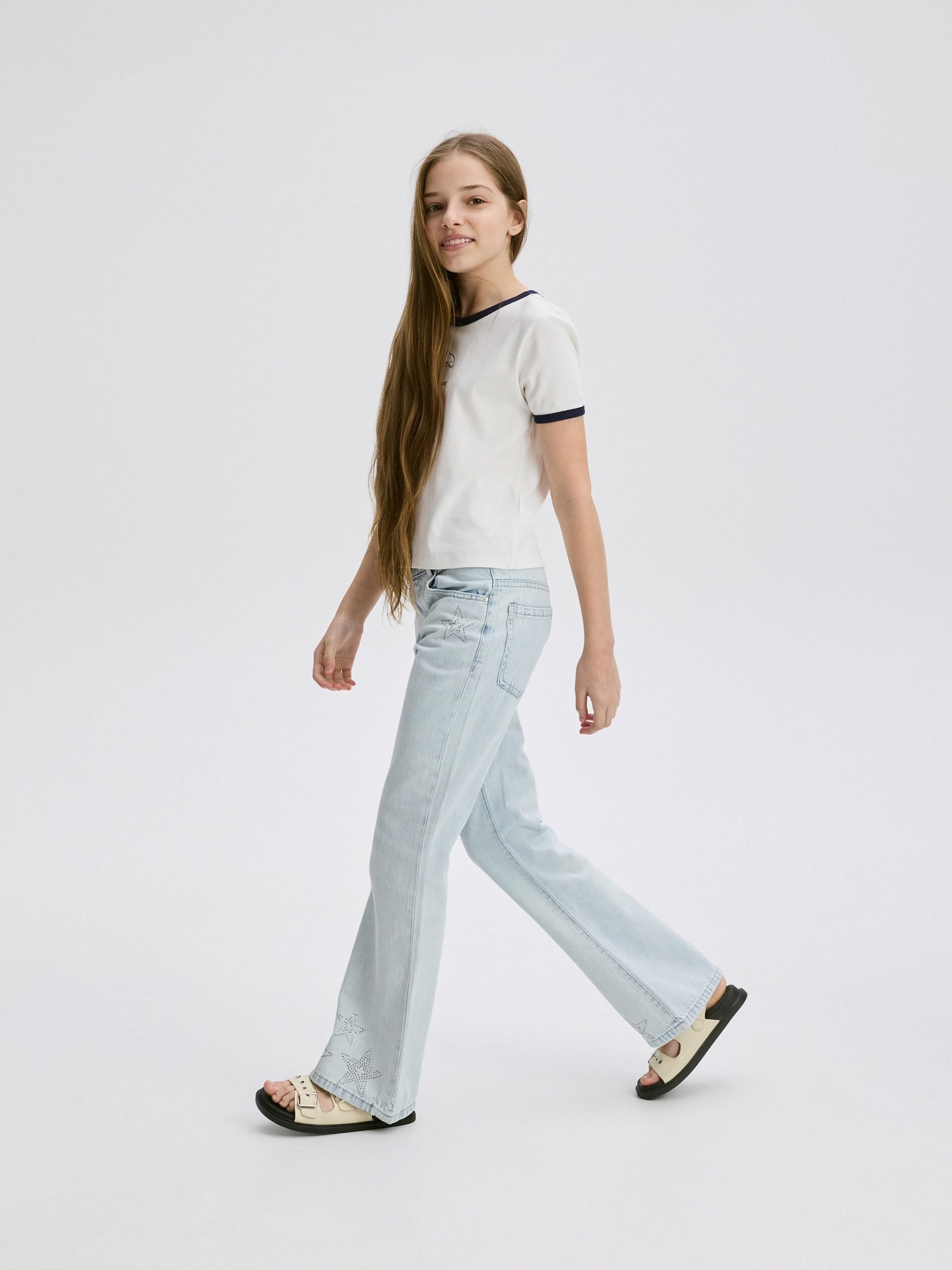 Blue Jeans Trousers, Kids Girl, Blue, large image number 5