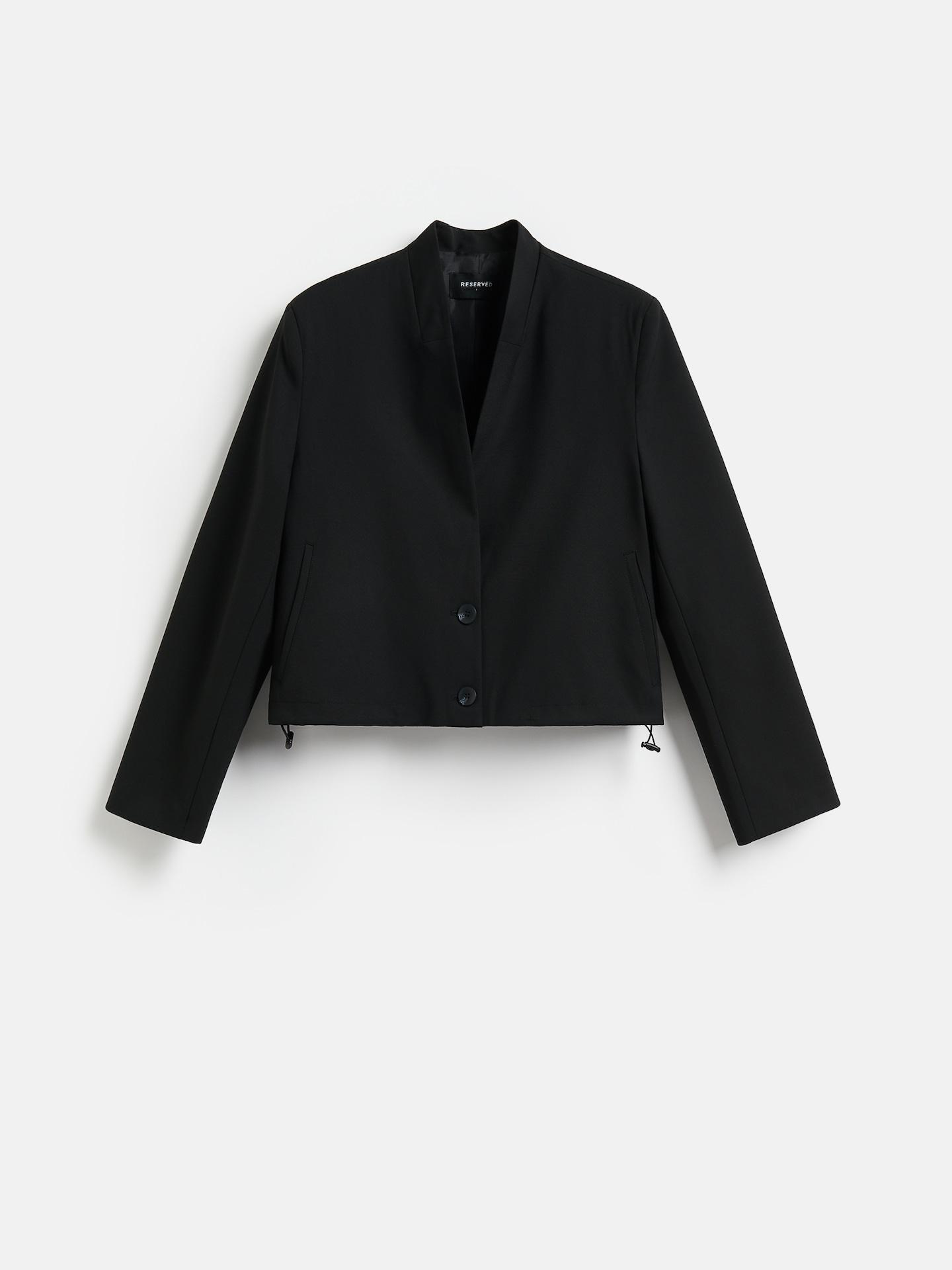 Black Blazer With Viscose Blend, Black, medium