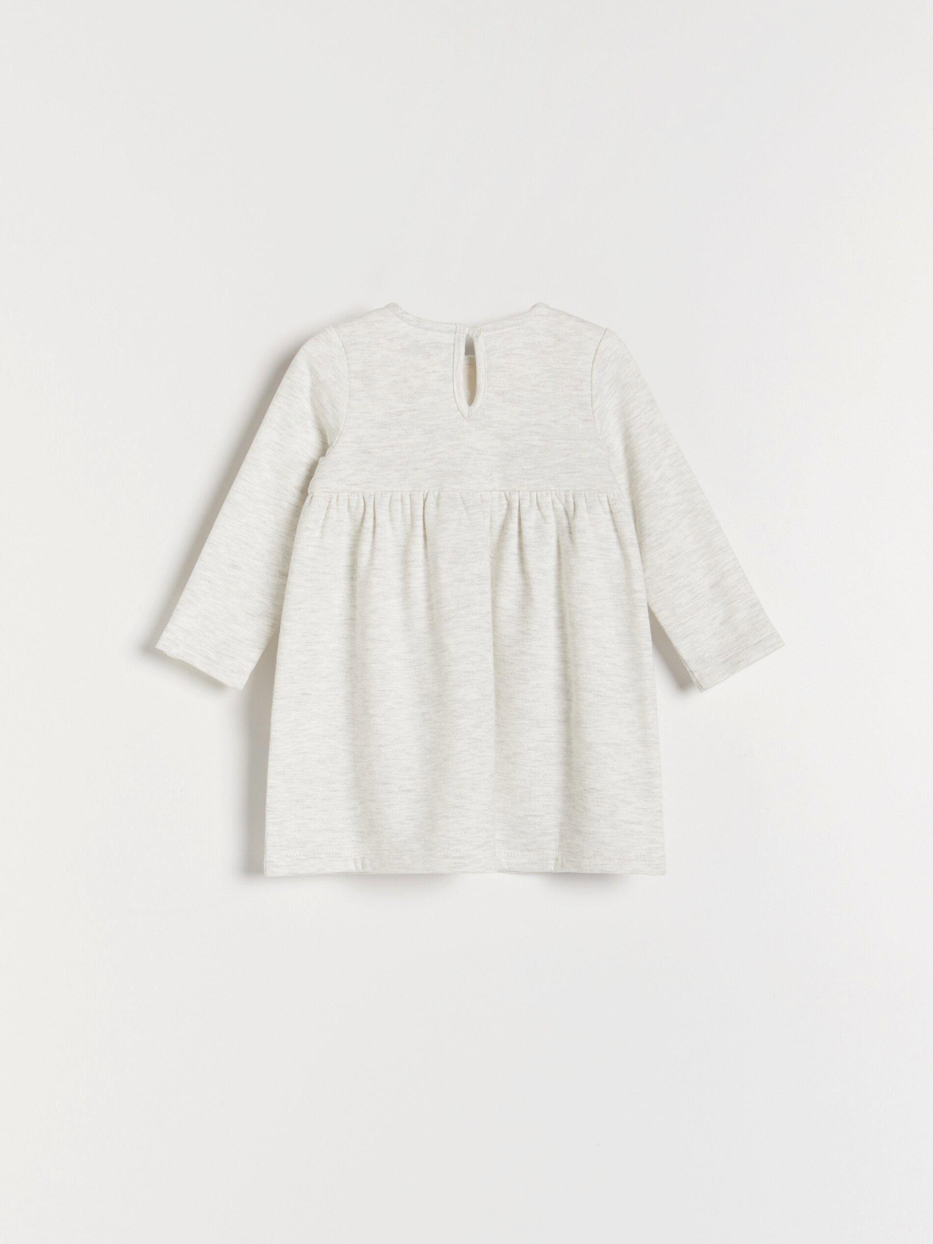 Light Grey Embroidered Dress, Kids Girl, , large image number 1