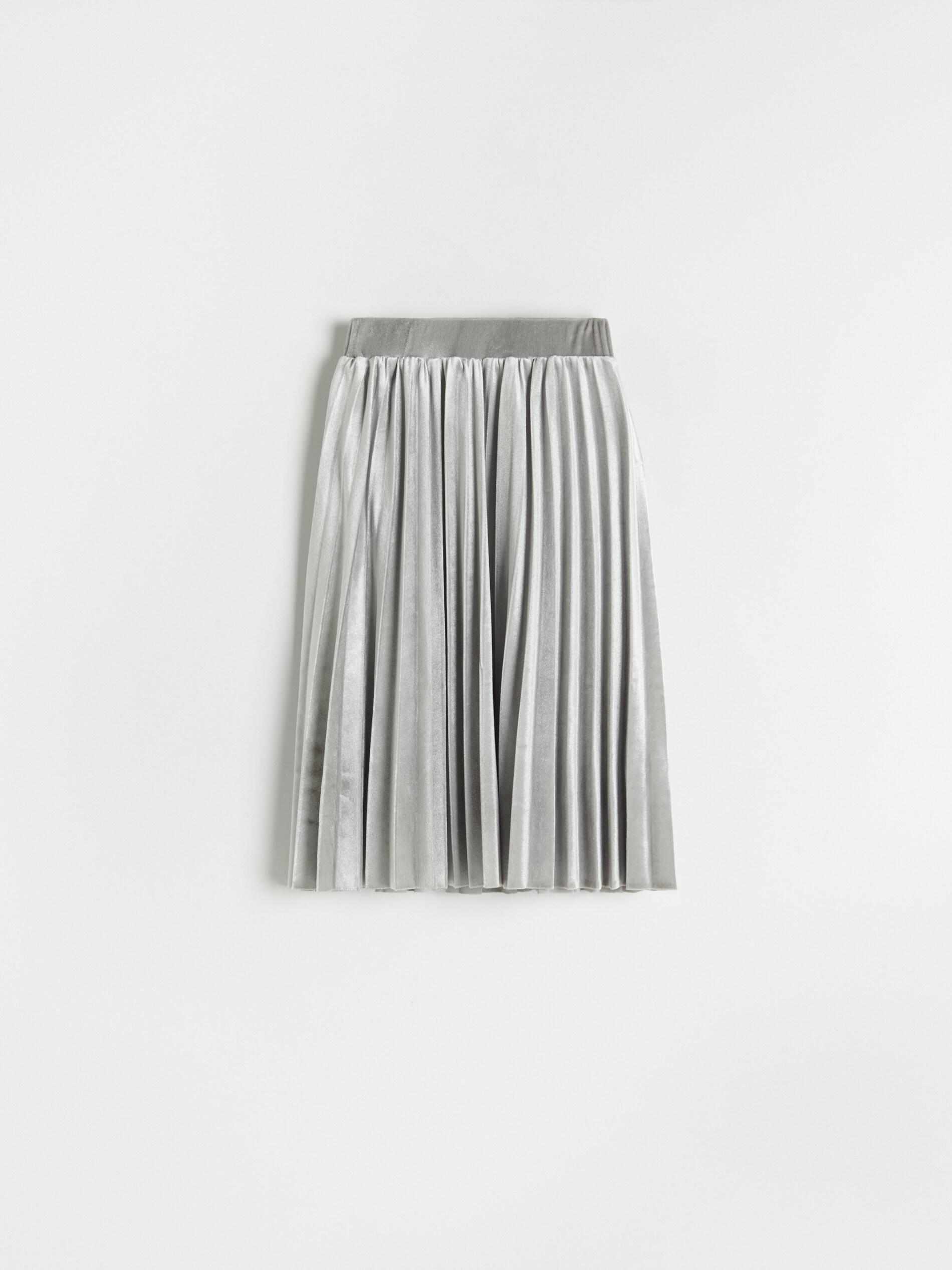 Dark Grey Pleated Skirt, Kids Girl, , large image number 0