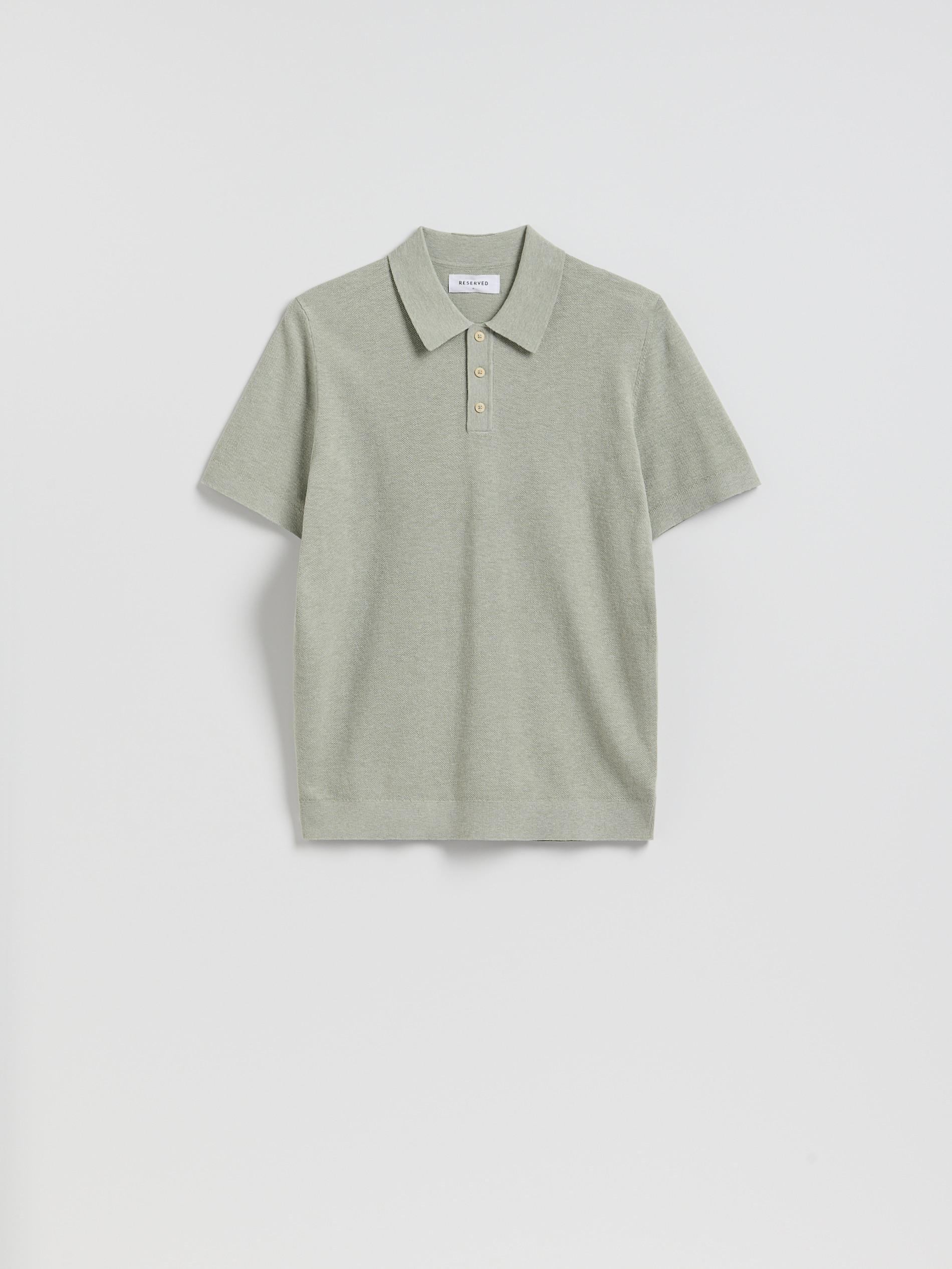 Green Polo Jumper With Cotton Blend, Green, large image number 0