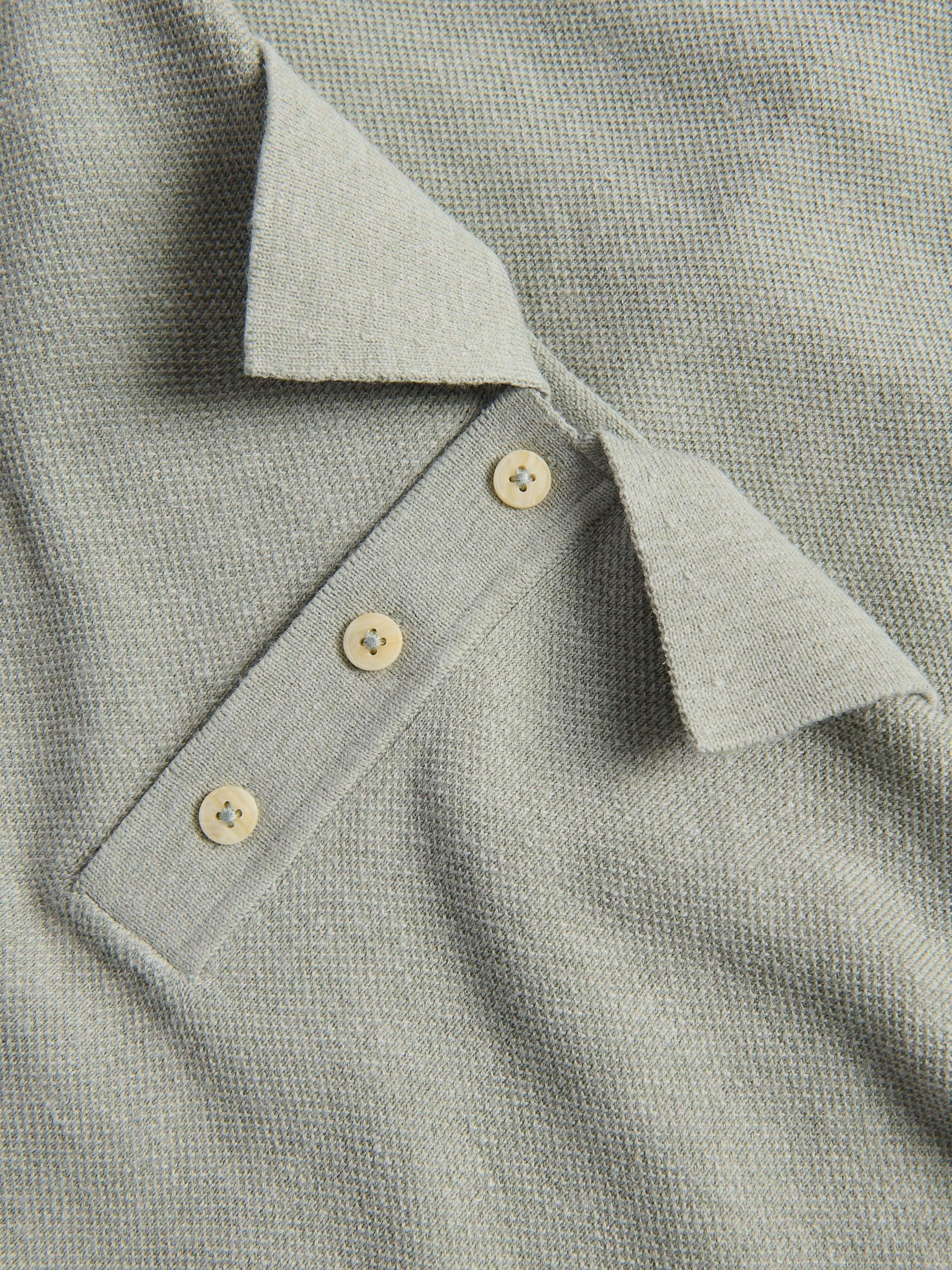 Green Polo Jumper With Cotton Blend, Green, large image number 1