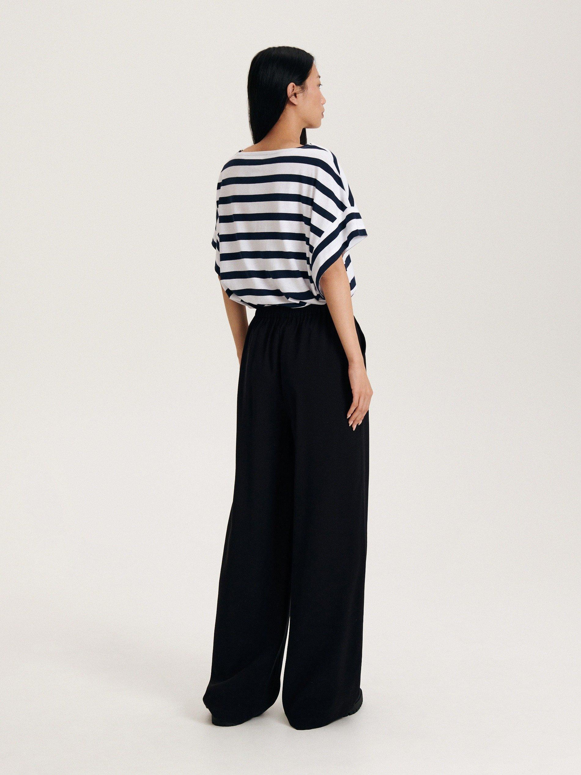 Black Viscose Trousers, , large image number 1