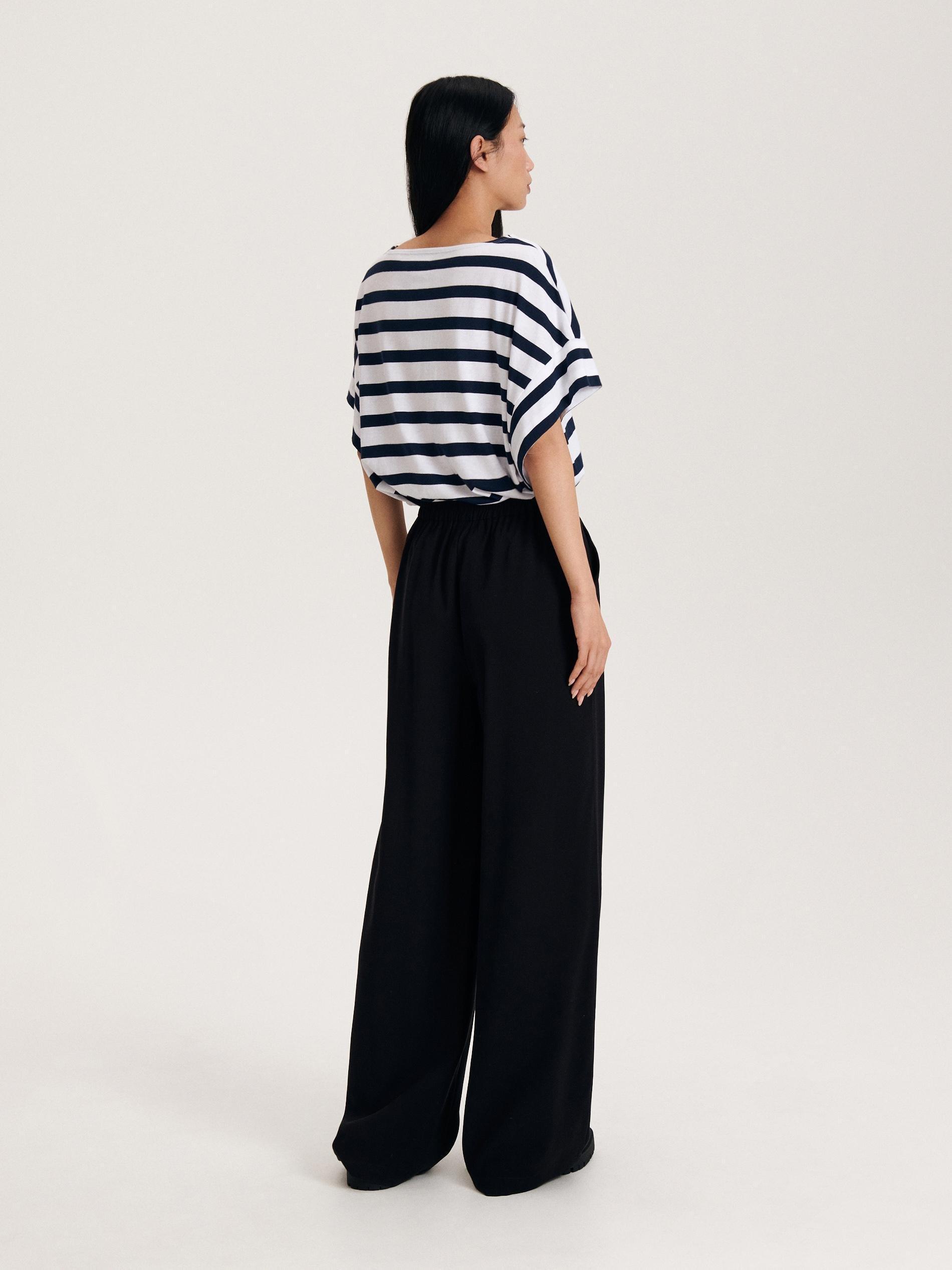 Black Viscose Trousers, , large image number 8