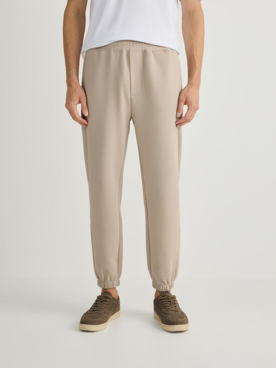 Beige Regular Fit Sweatpants, , large image number 0
