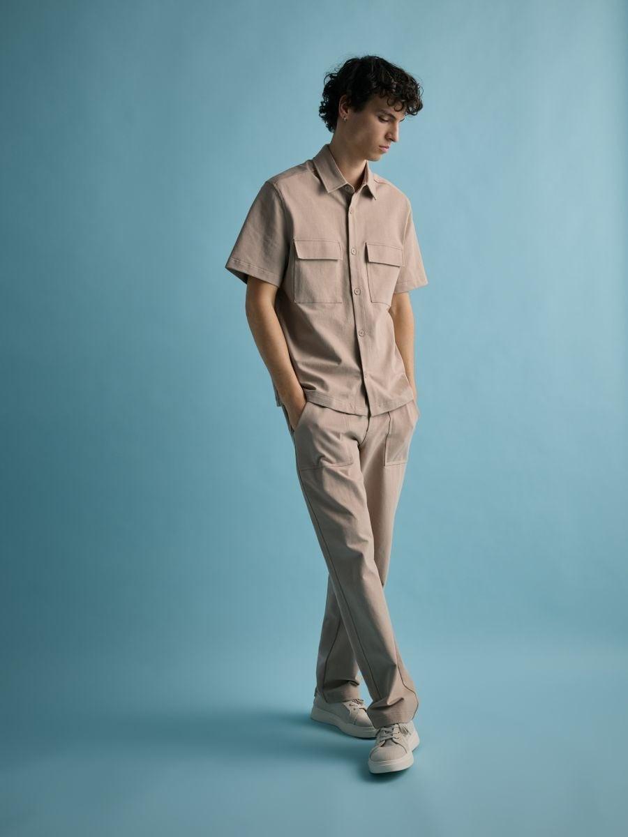Beige Trousers, , large image number 0