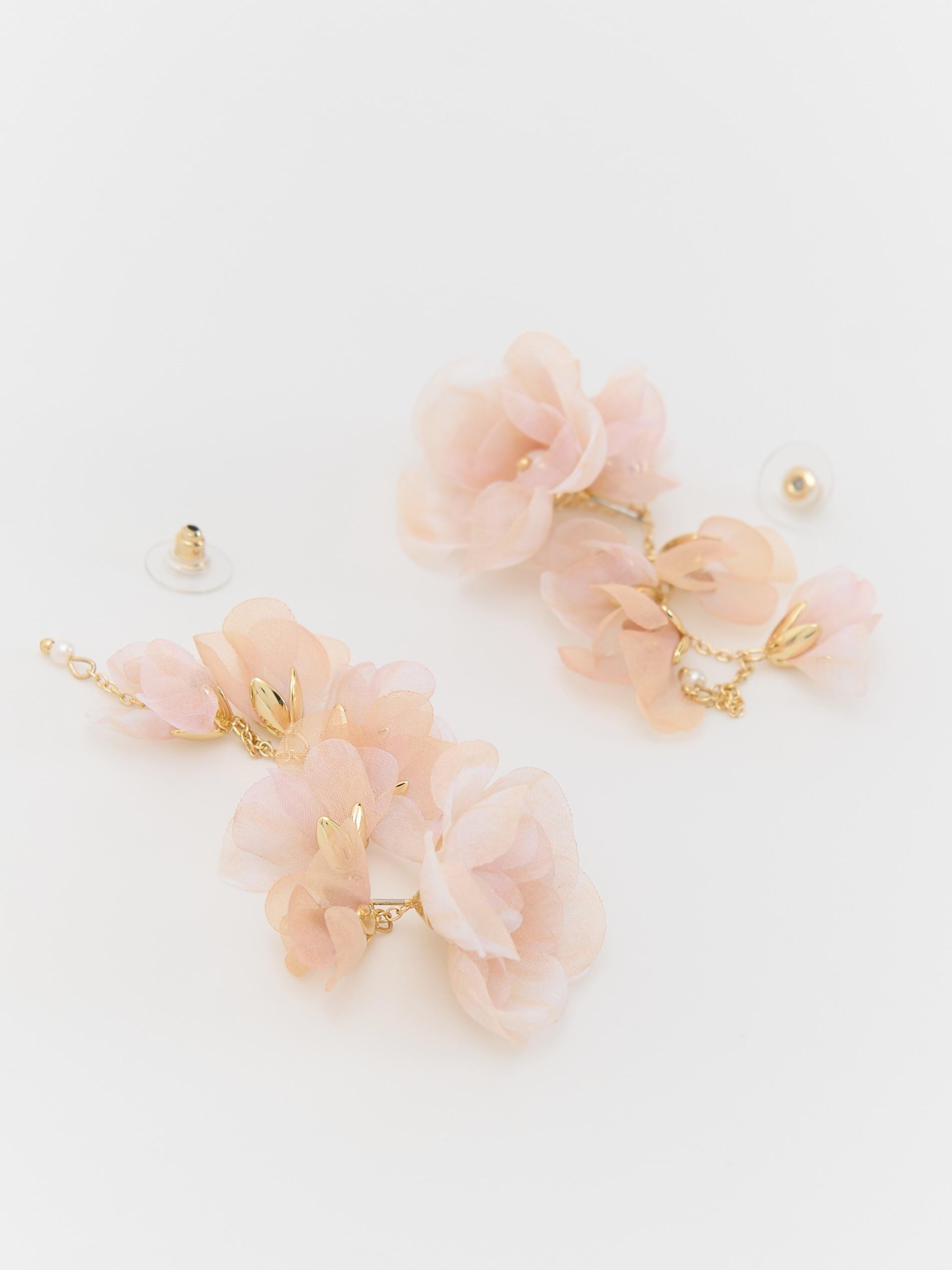 Cream Long Earrings, Ivory, large image number 2