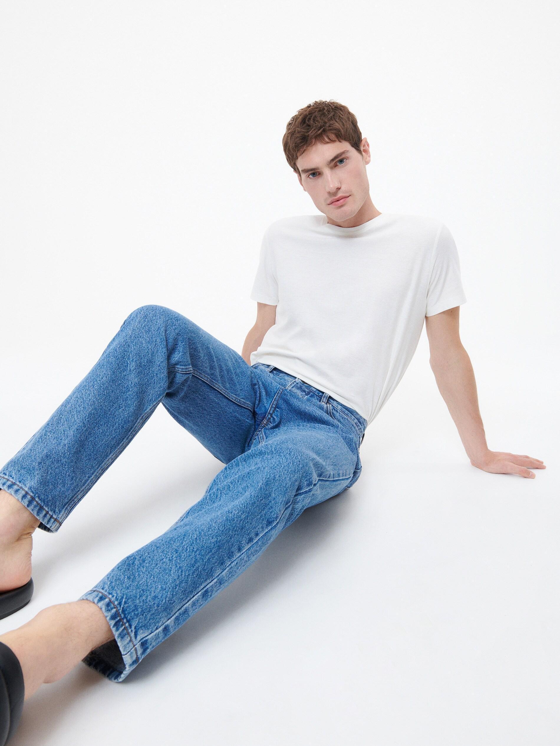 Blue Straight Jeans, , large image number 3