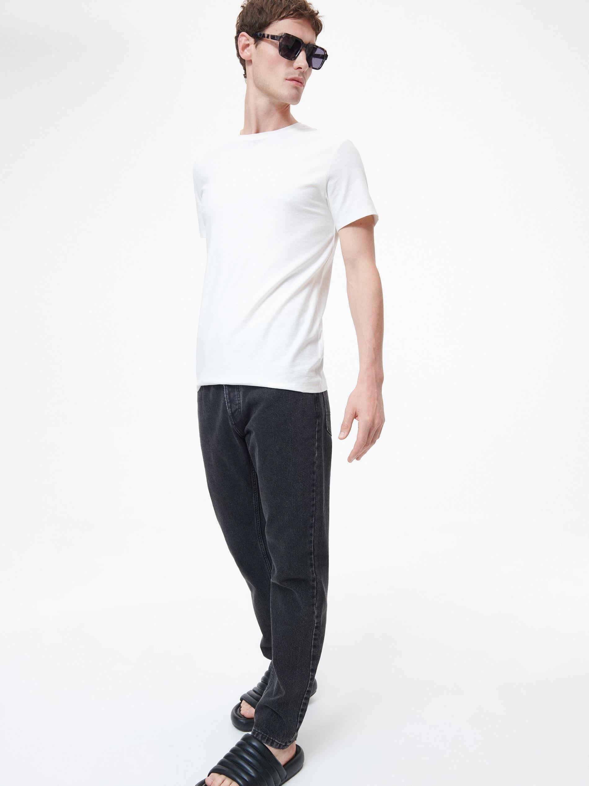Black Classic Cut Straight Jeans, , large image number 5