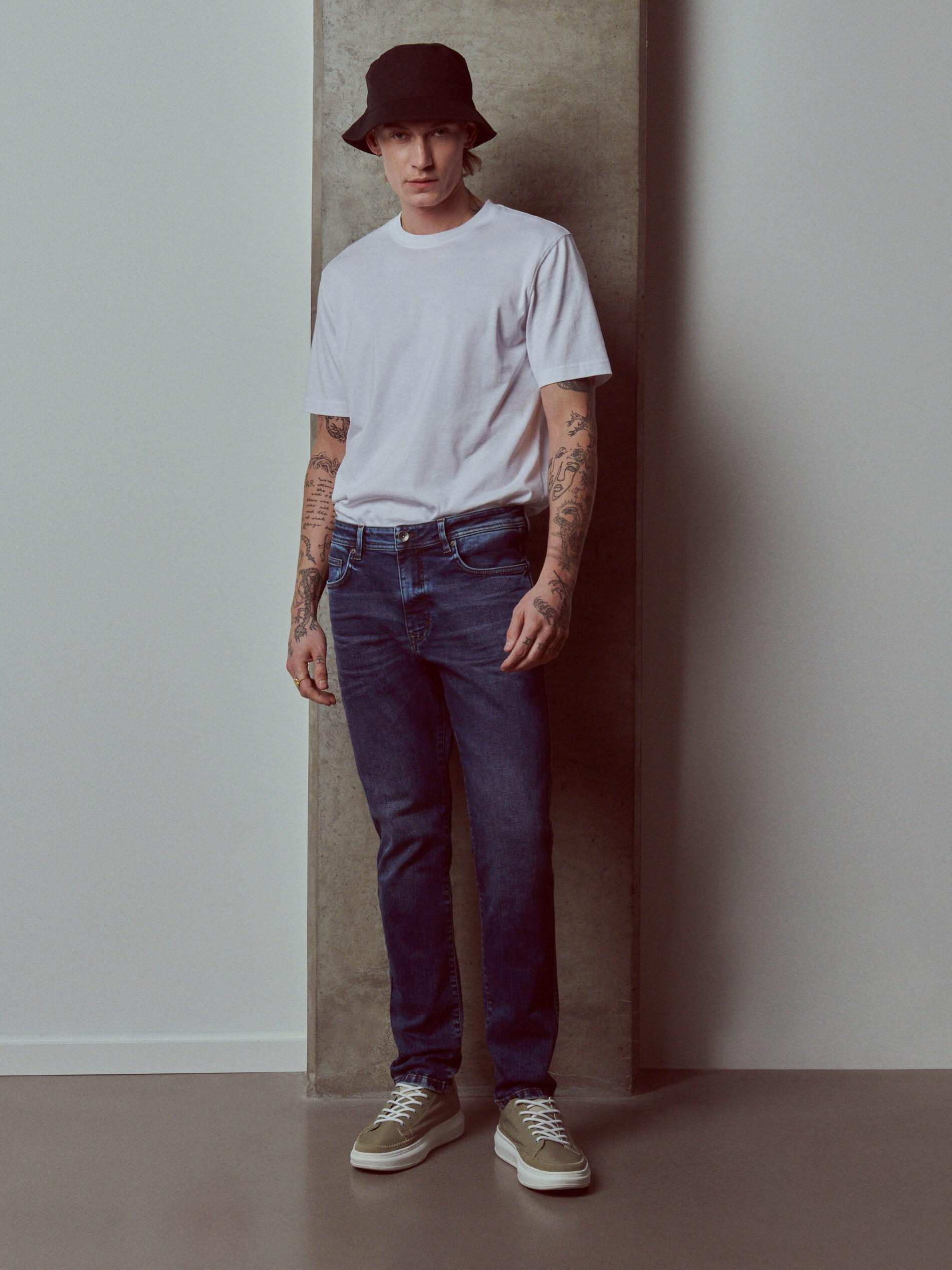 Navy Washed Slim Jeans, , large image number 1