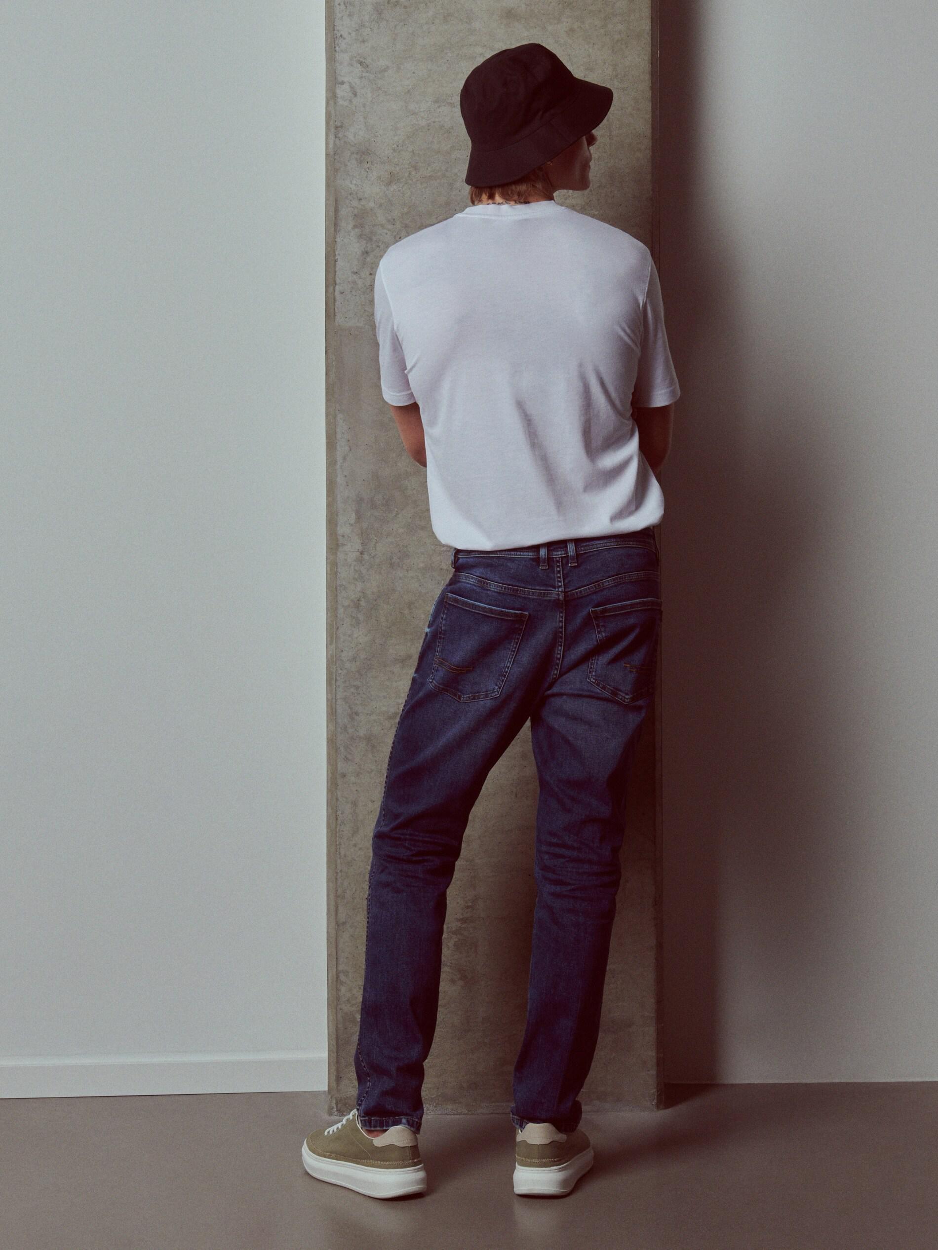 Navy Washed Slim Jeans, , large image number 2