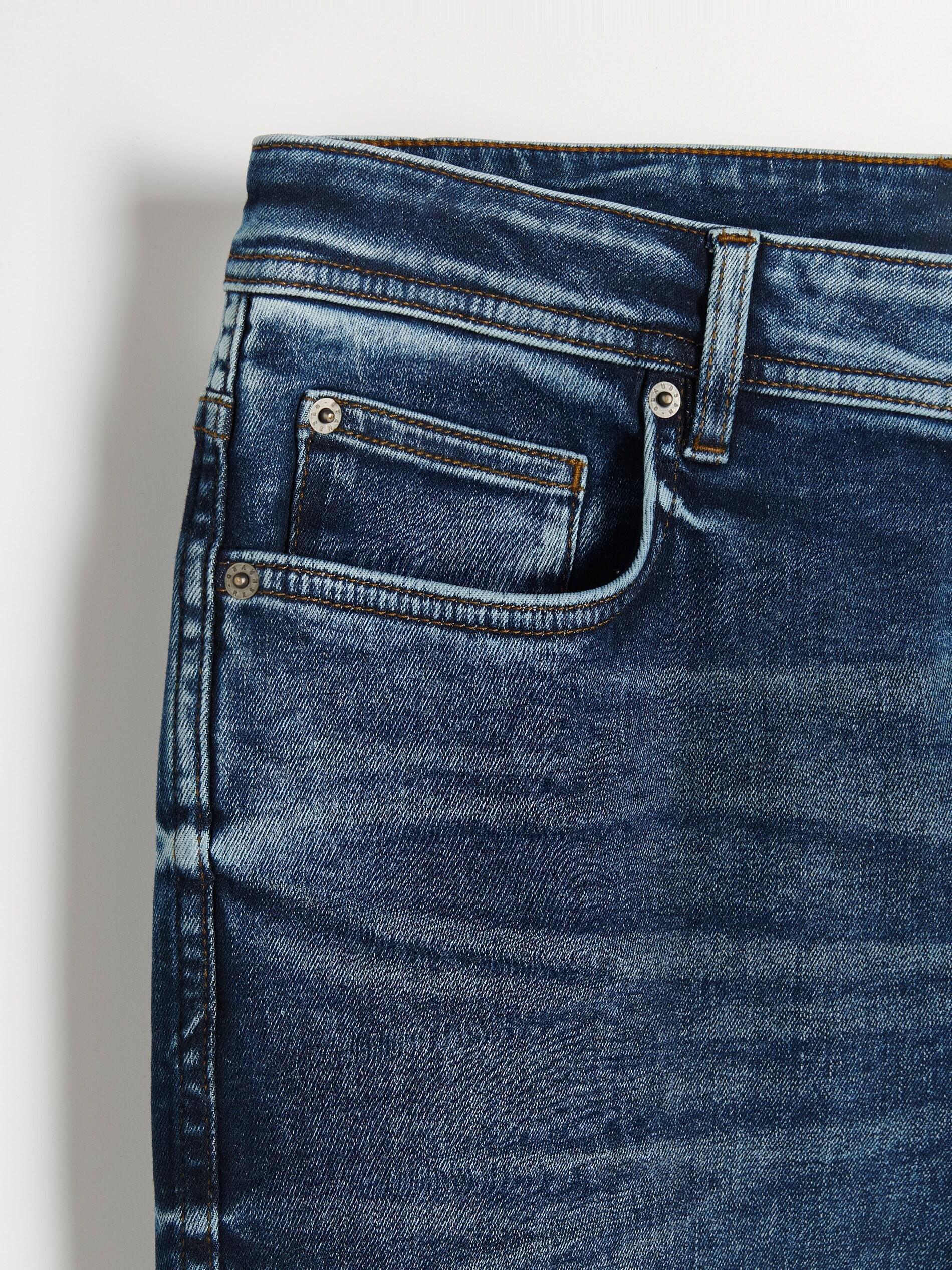 Navy Washed Slim Jeans, , large image number 5