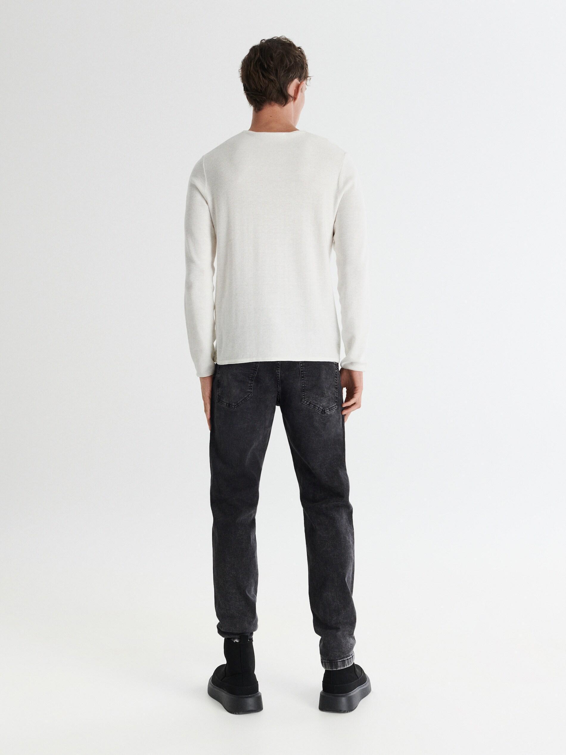 Black Slim Jeans With Wash Effect, , large image number 5