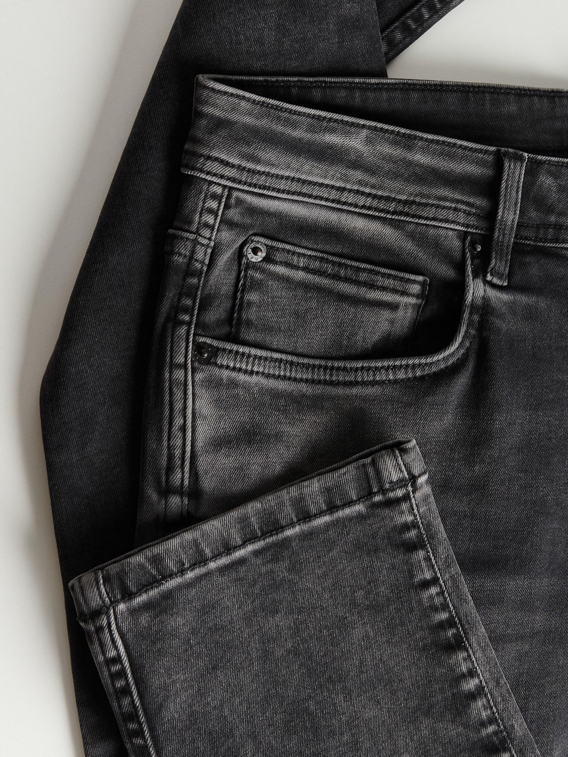 Black Slim Jeans With Wash Effect, , large image number 9