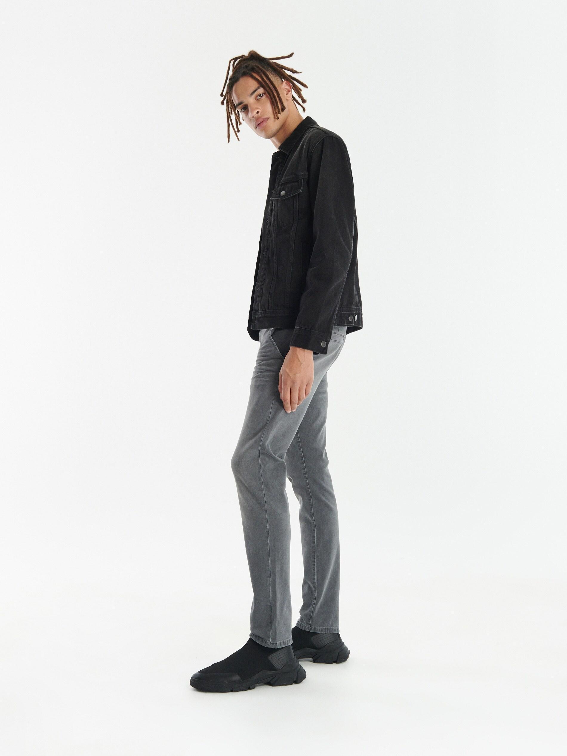 Grey Slim Jeans, , large image number 5