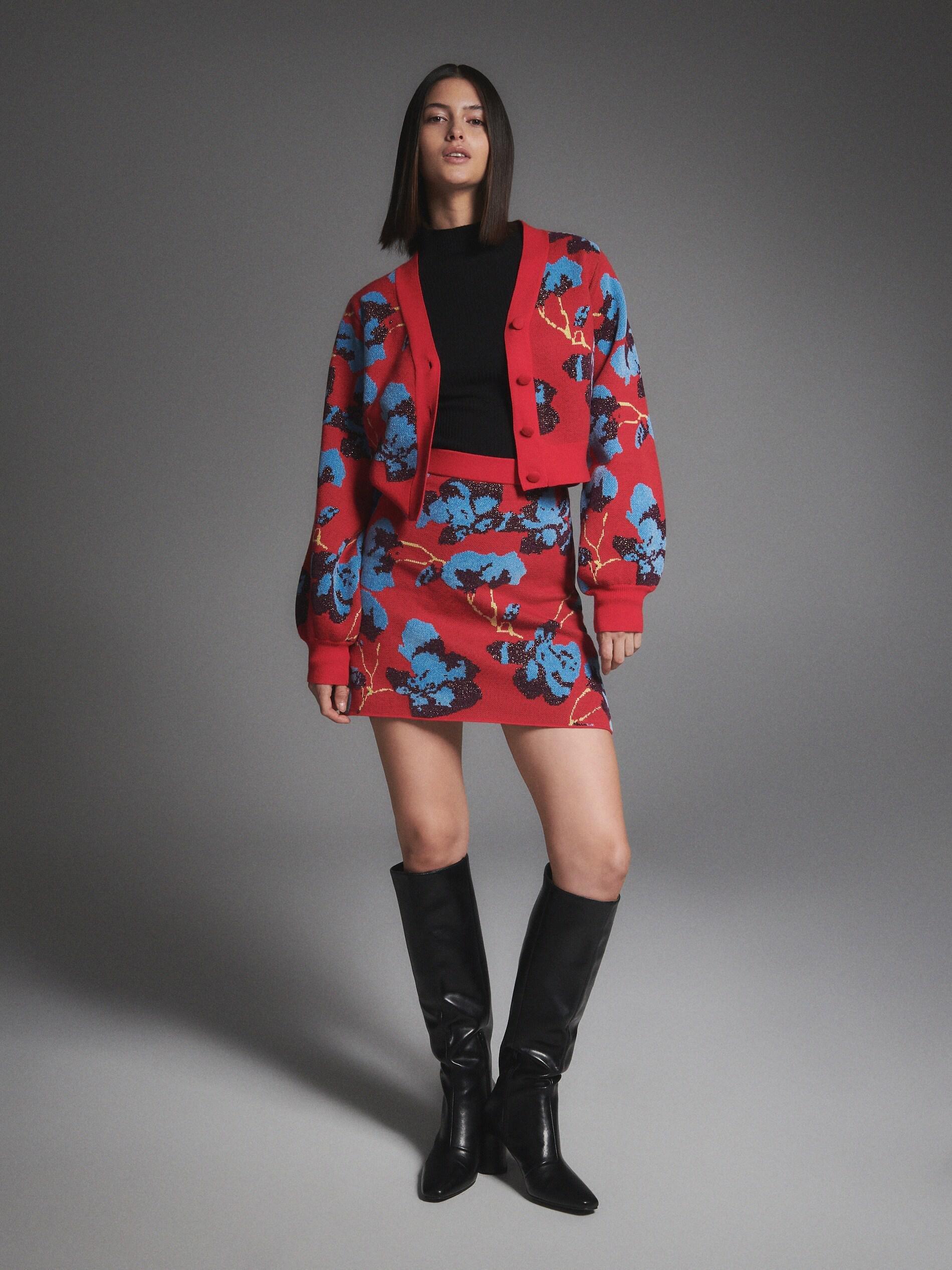 Multicolor Patterned Cardigan, , large image number 3