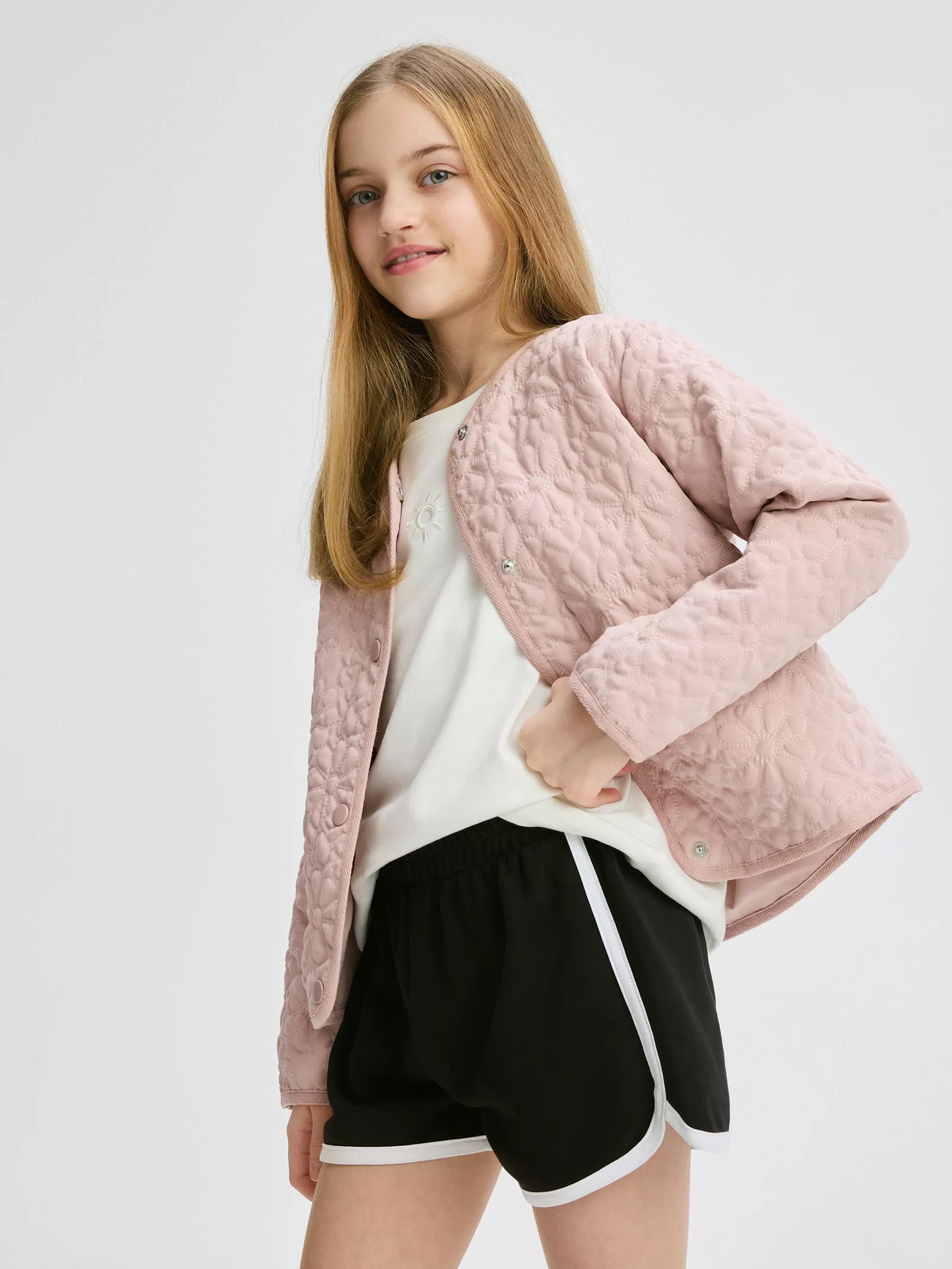 Black Sweat Shorts With Side Stripes, Black, large image number 3