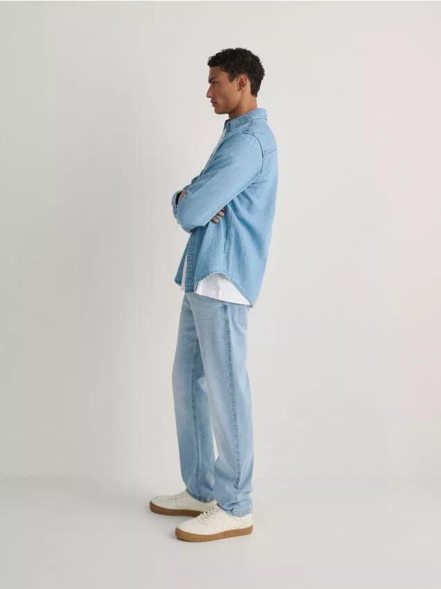 blue Slim jeans with wash effect, , large image number 0